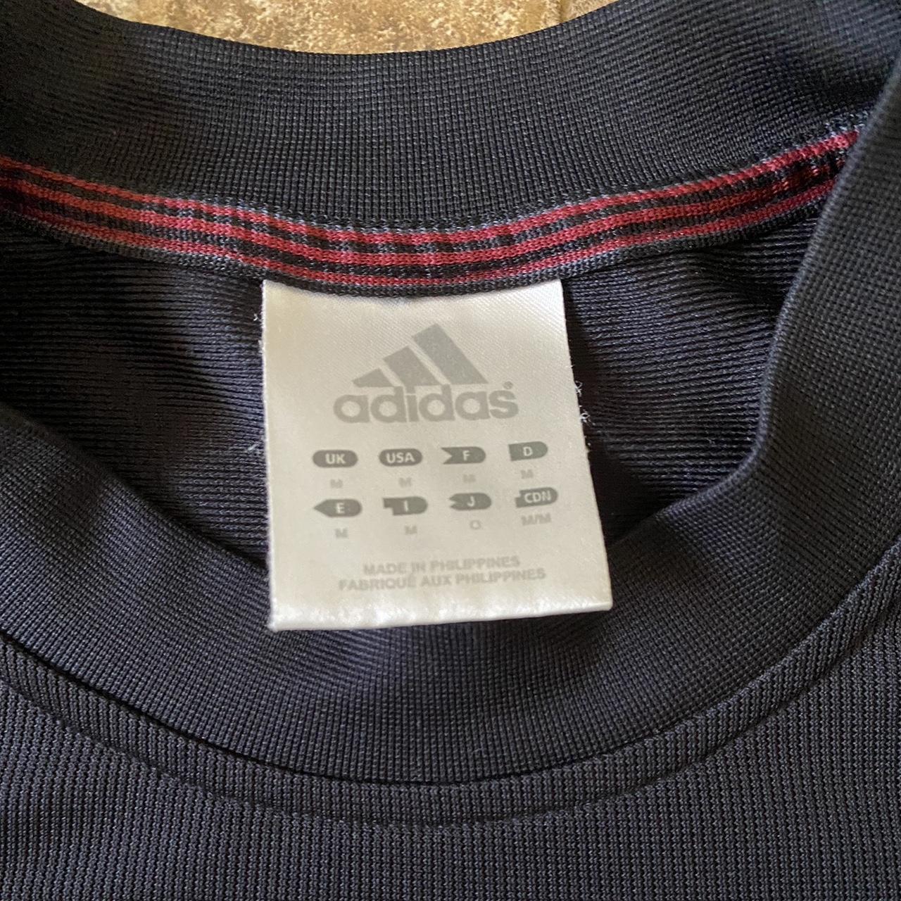 Adidas Men's Black and White Tshirt Depop