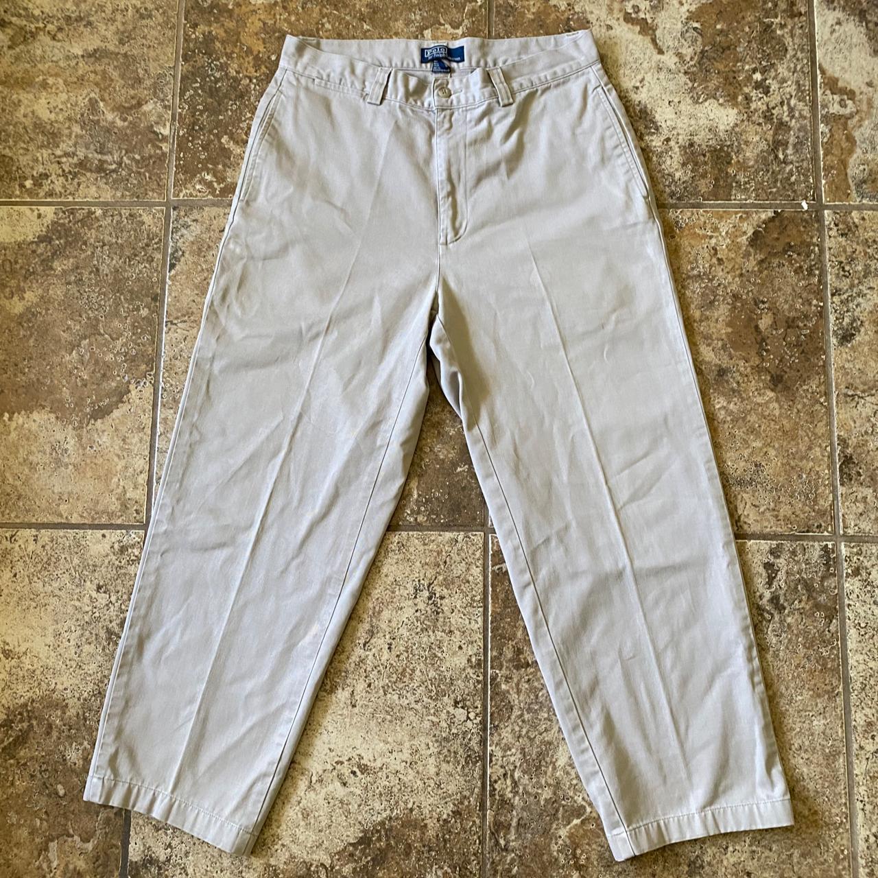 Polo Ralph Lauren Men's Cream and White Trousers | Depop