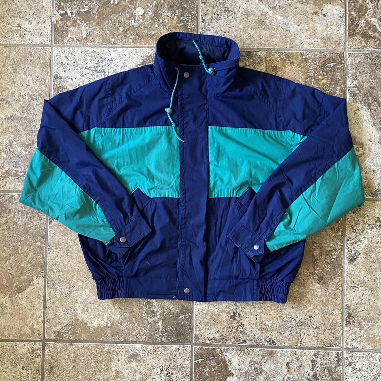 St. John's Bay Men's Blue and Green Jacket | Depop