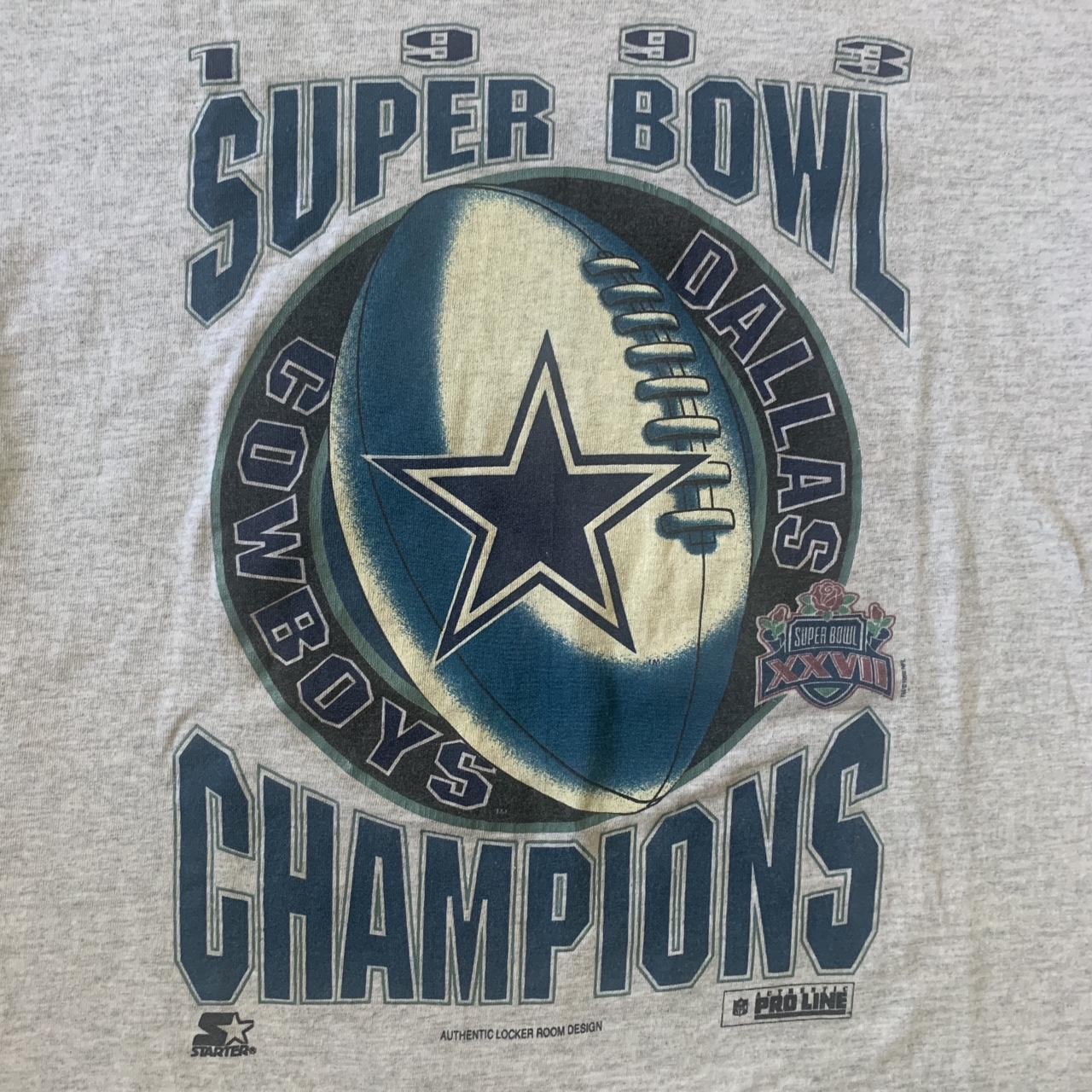 STARTER, Shirts, Vintage Starter Dallas Cowboys Super Bowl Xxx 995  Champions Ringer Tee Sz M New