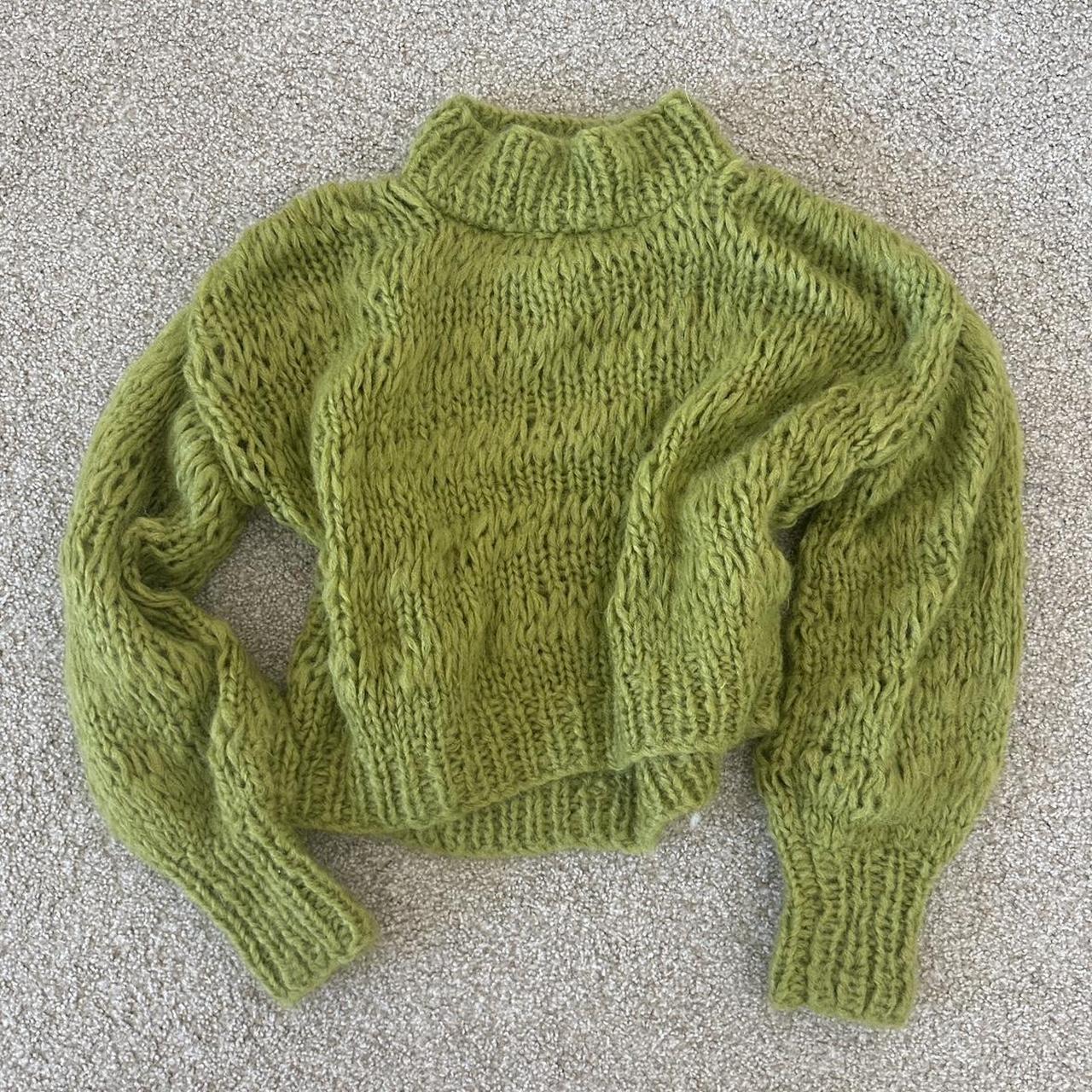 Frisson knits Isabella chartreuse - Depop