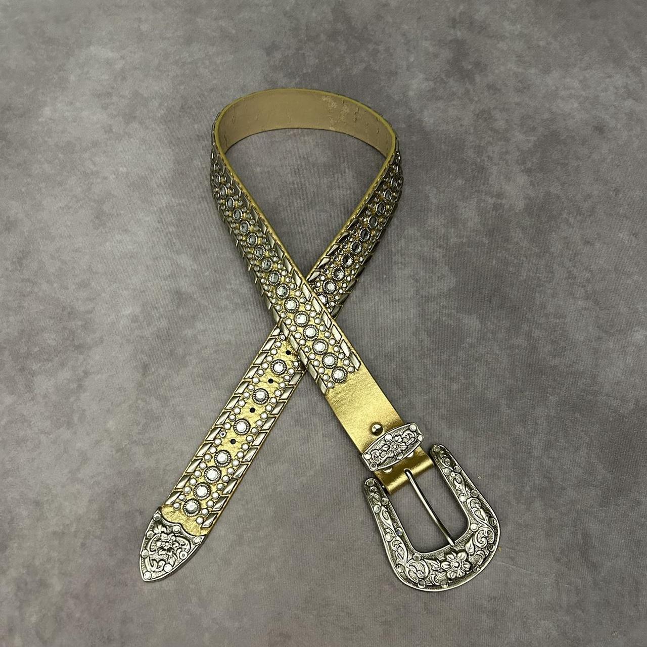 Men's Gold and Silver Belt | Depop