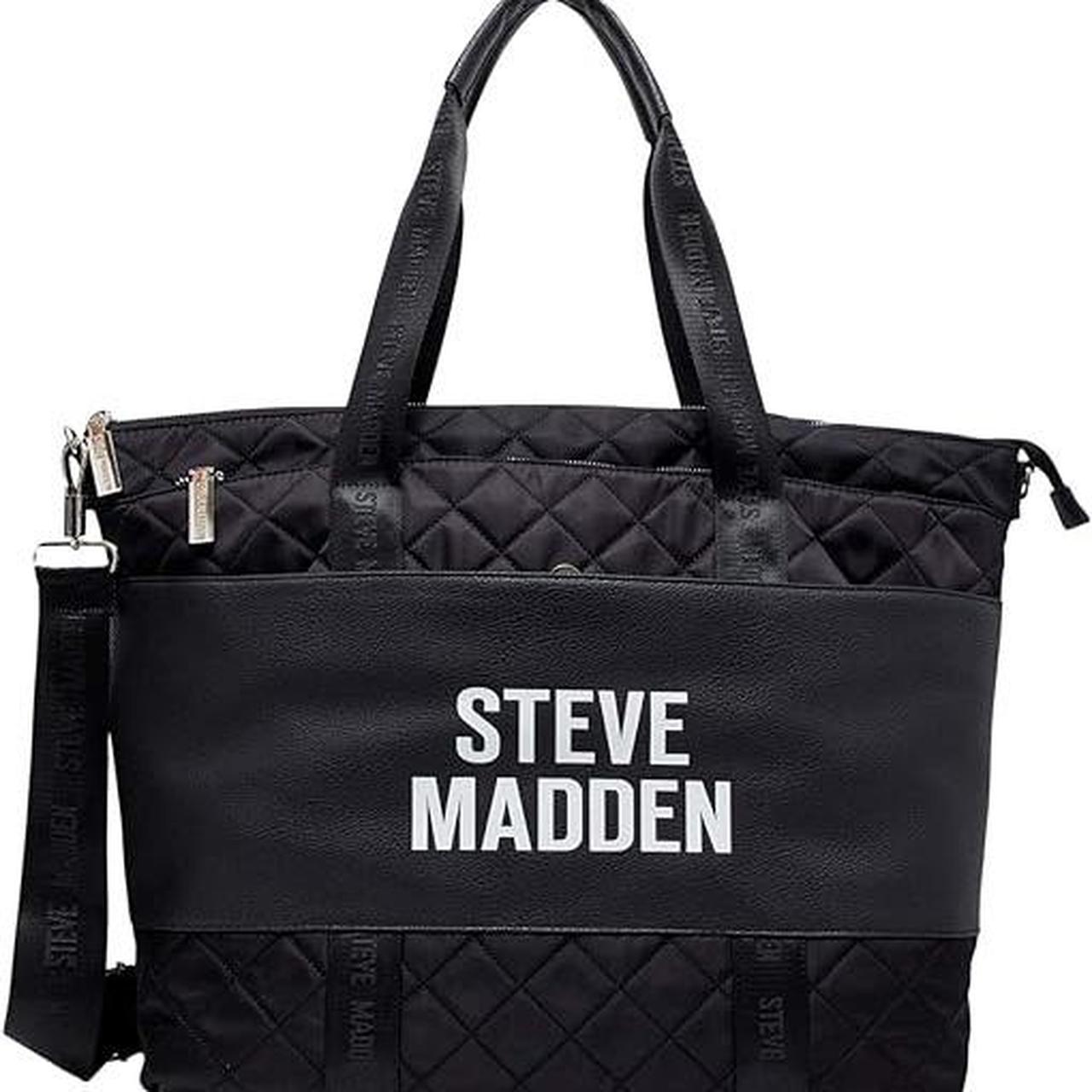 Steve madden black weekender bag online