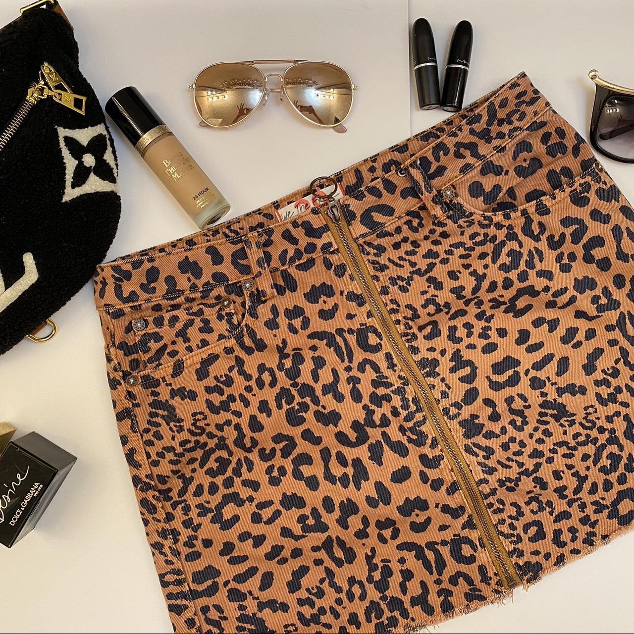 Free people leopard skirt cheap