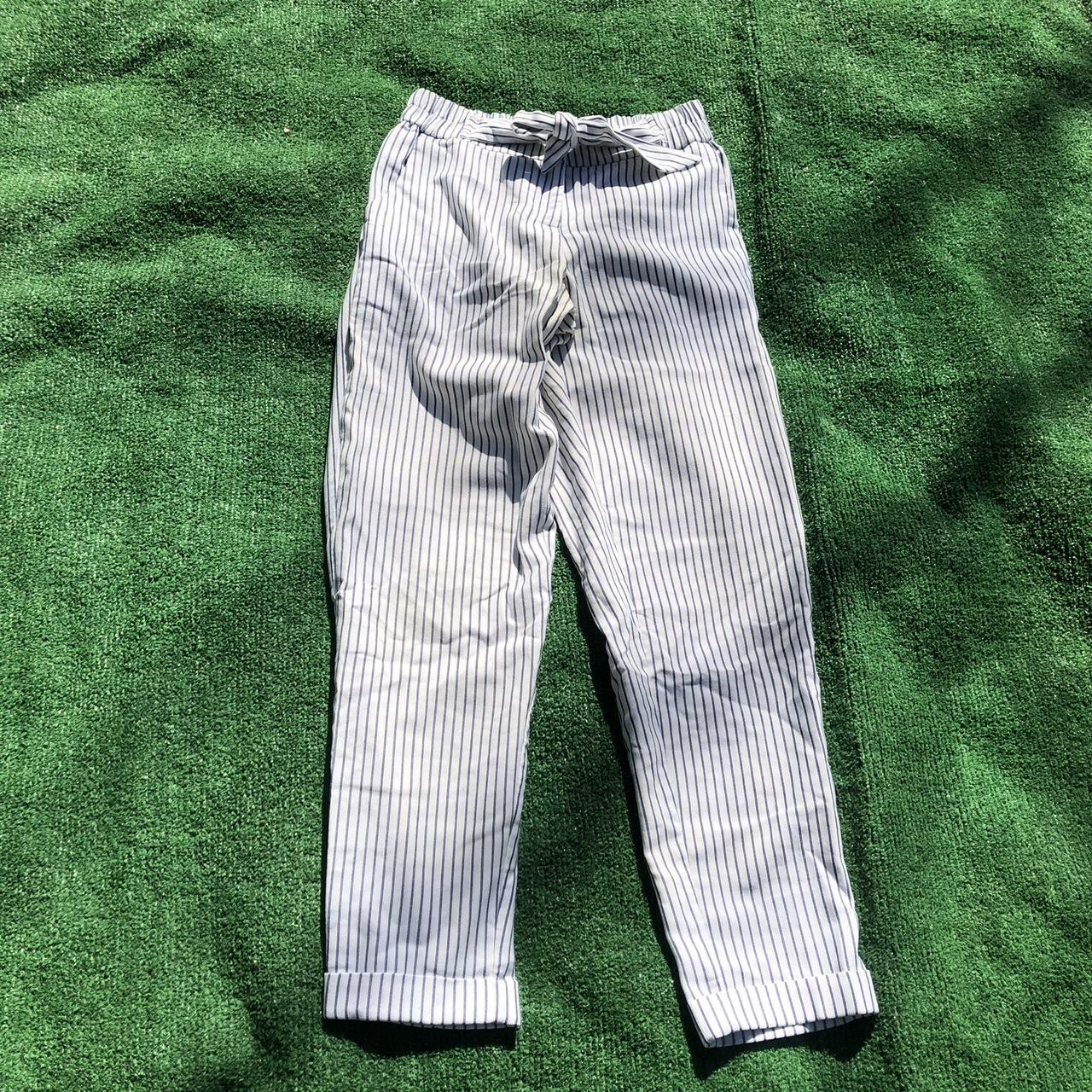 #77. Eva Mendes Collection stripped pants Brand: New... | Depop