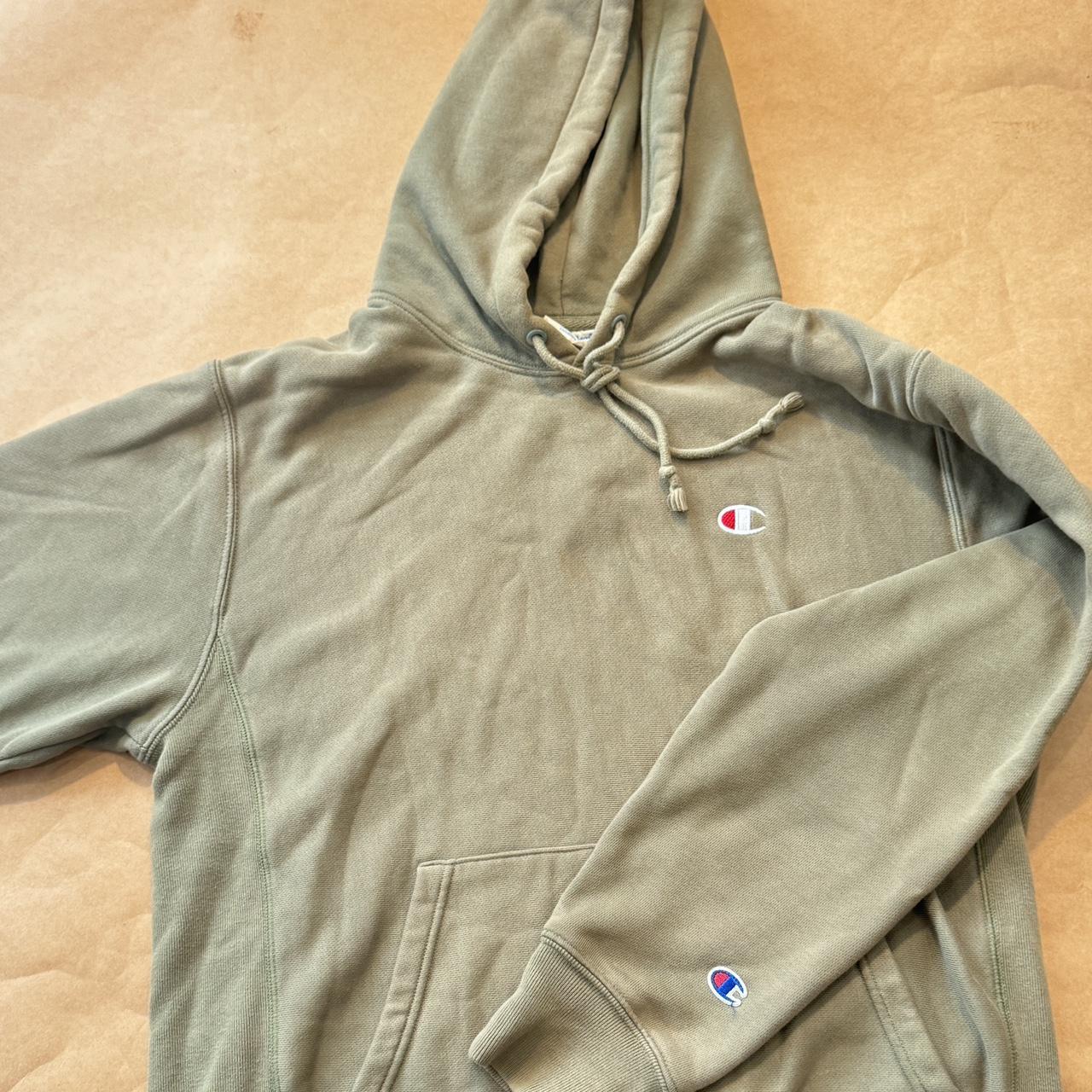 Champion hoodie olive on sale