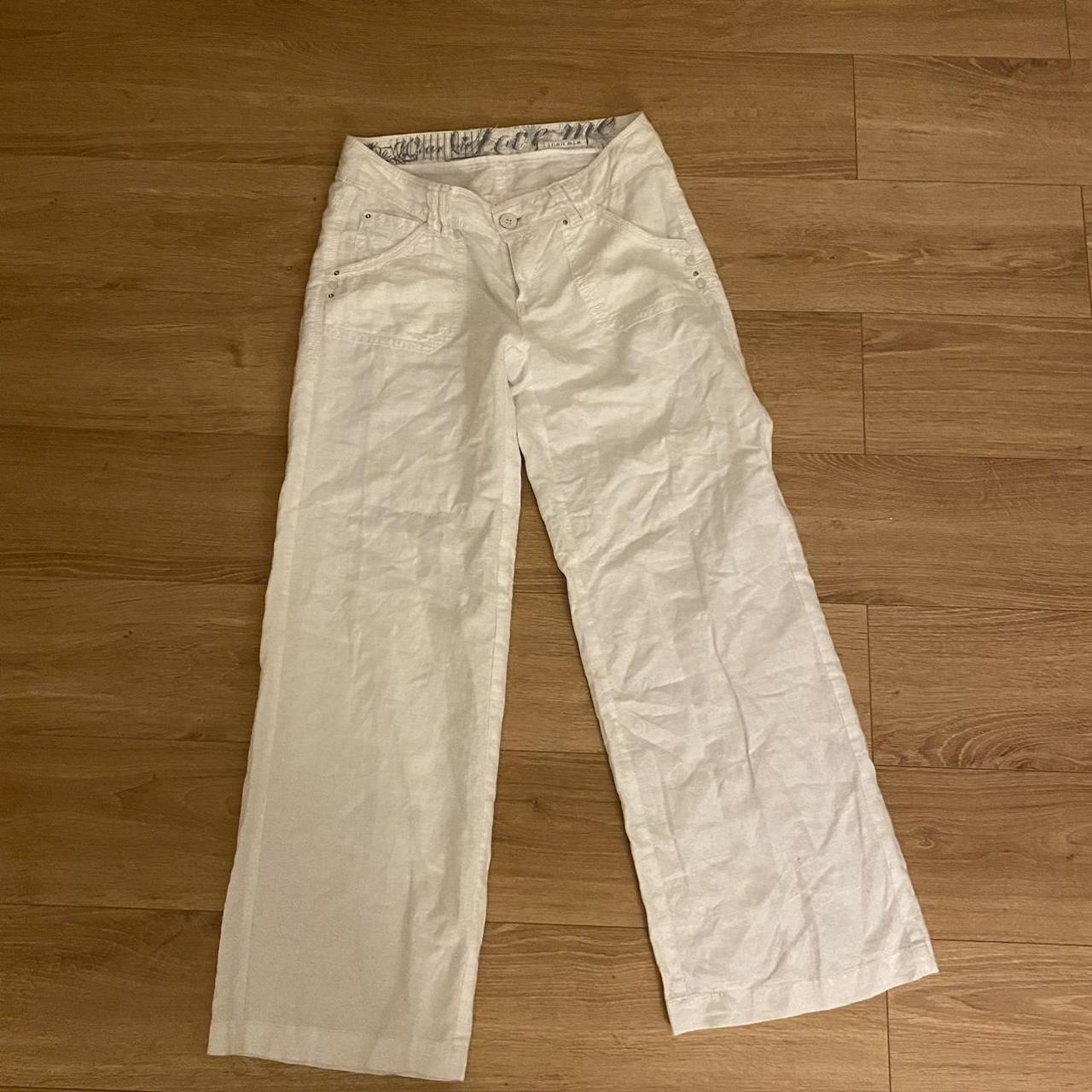 New Look Women's White Trousers | Depop