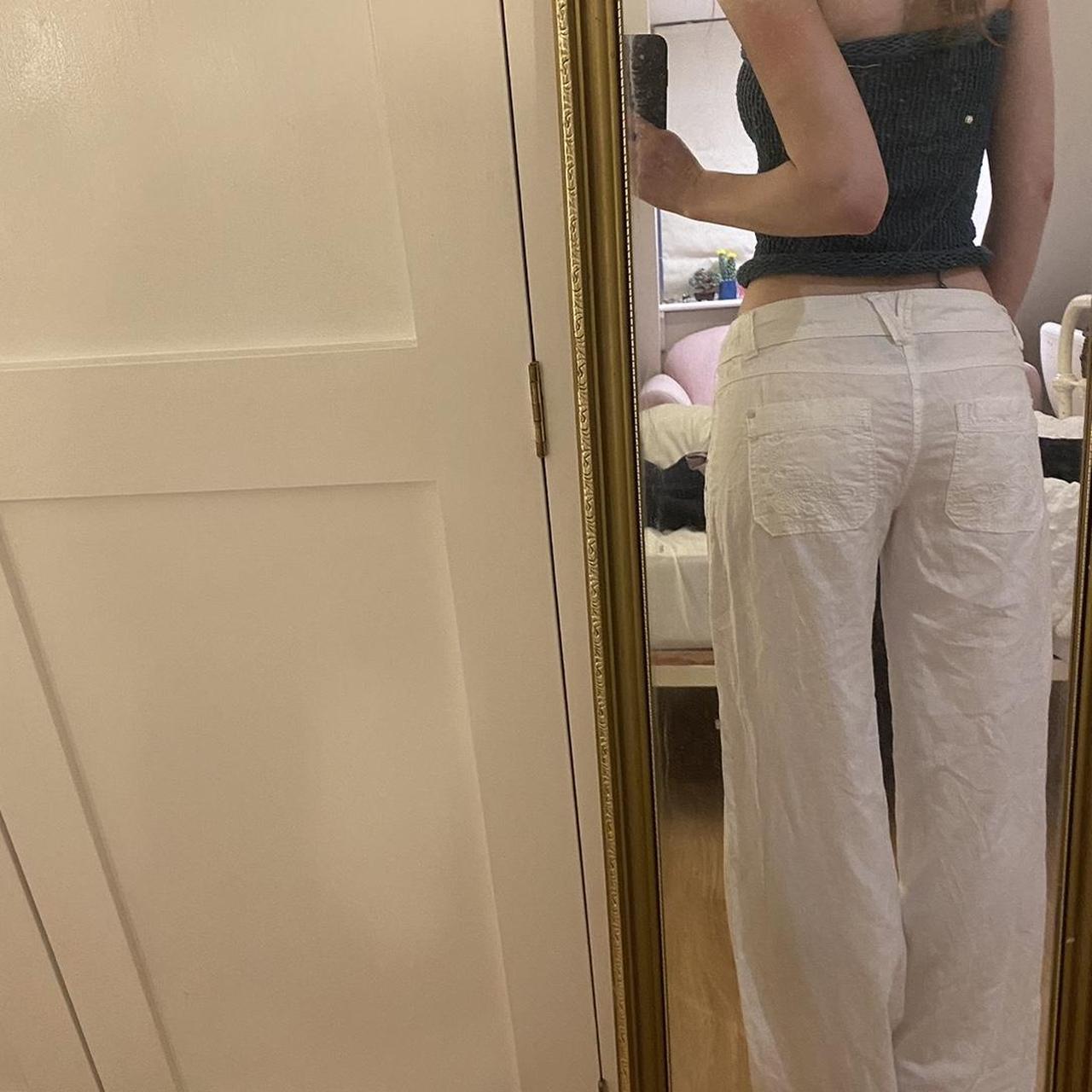 New Look Women's White Trousers | Depop