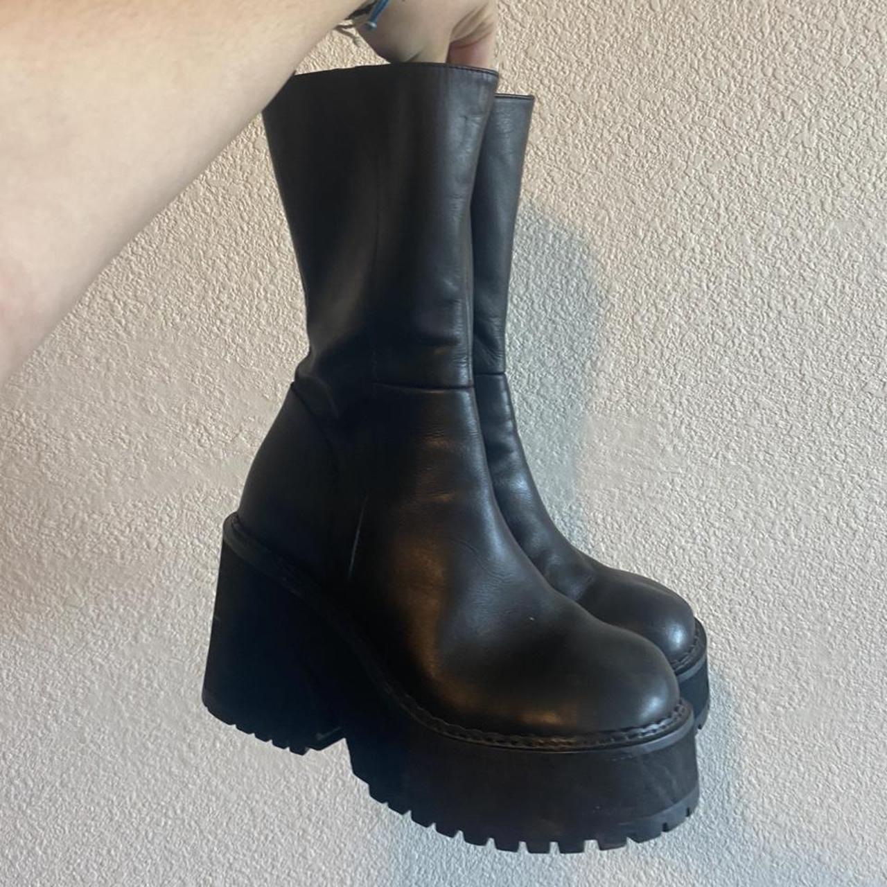 FREE SHIPPING!! black unif parker boots size W9 unif... - Depop