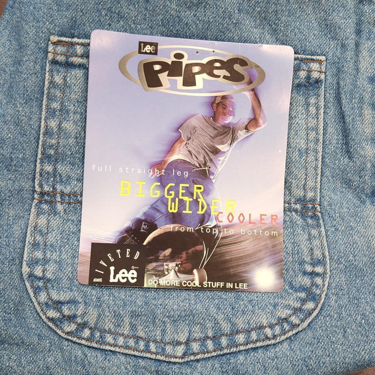 Vintage 90 Lee Pipes old school wide leg baggy skate...