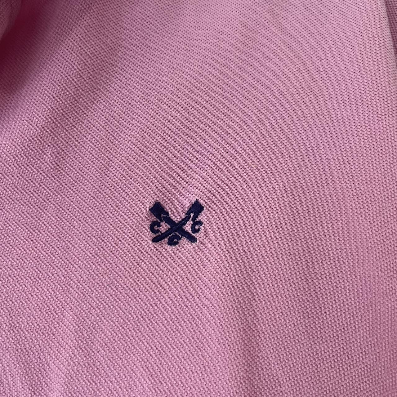 Pink Crew polo shirt size XXL. Excellent condition.... - Depop