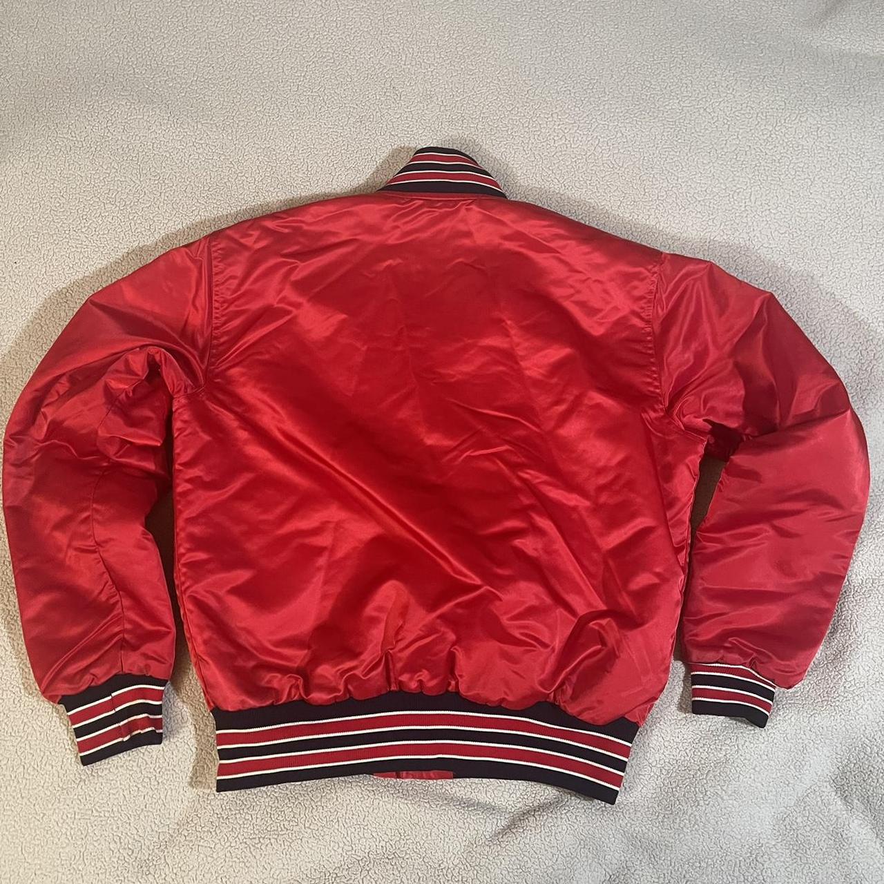 Vintage Starter St. Louis Cardinals Red Satin Varsity Jacket Mens Size Small