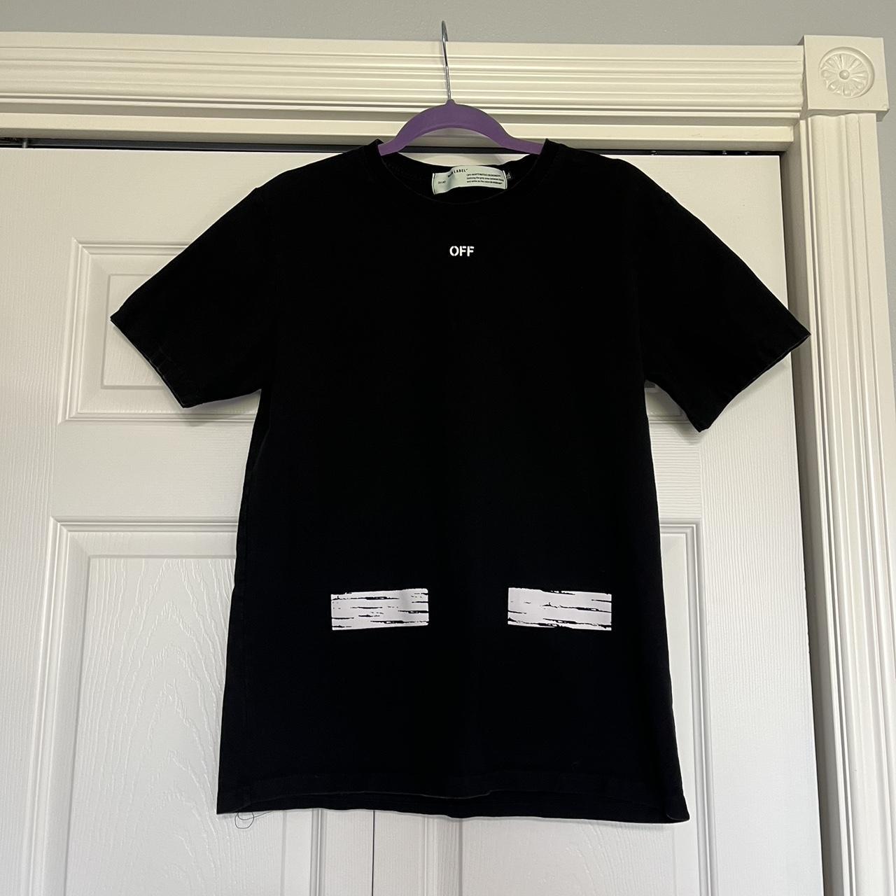 Designer Off White seeing things black shirt. Mens