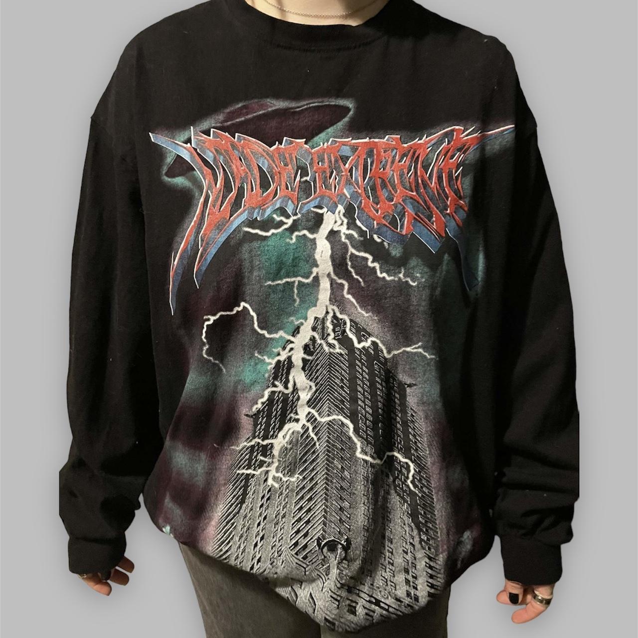 Dolls Kill Men's Black and Red Sweatshirt Depop