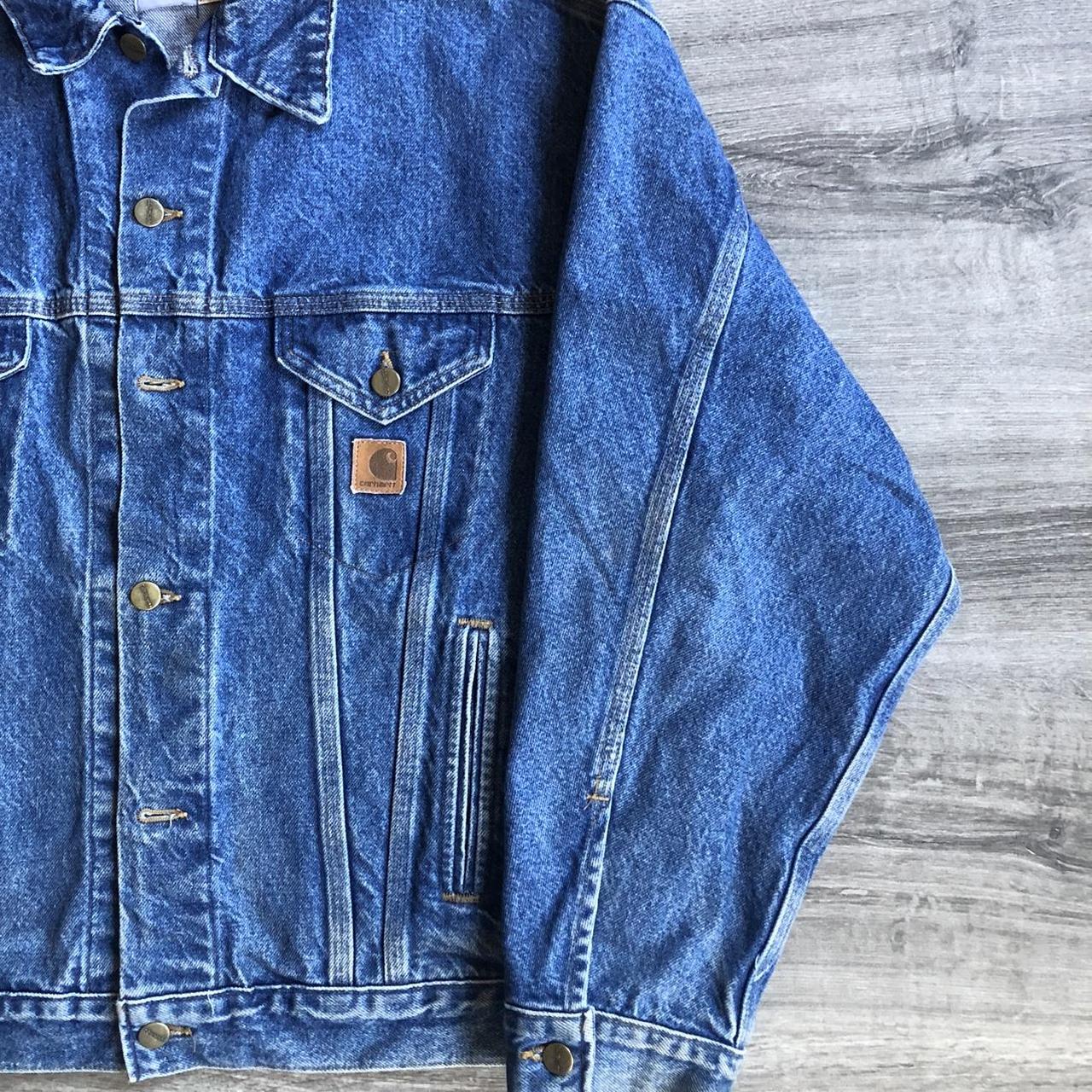 Vintage 90’s Carhartt denim jacket. carhartt... Depop