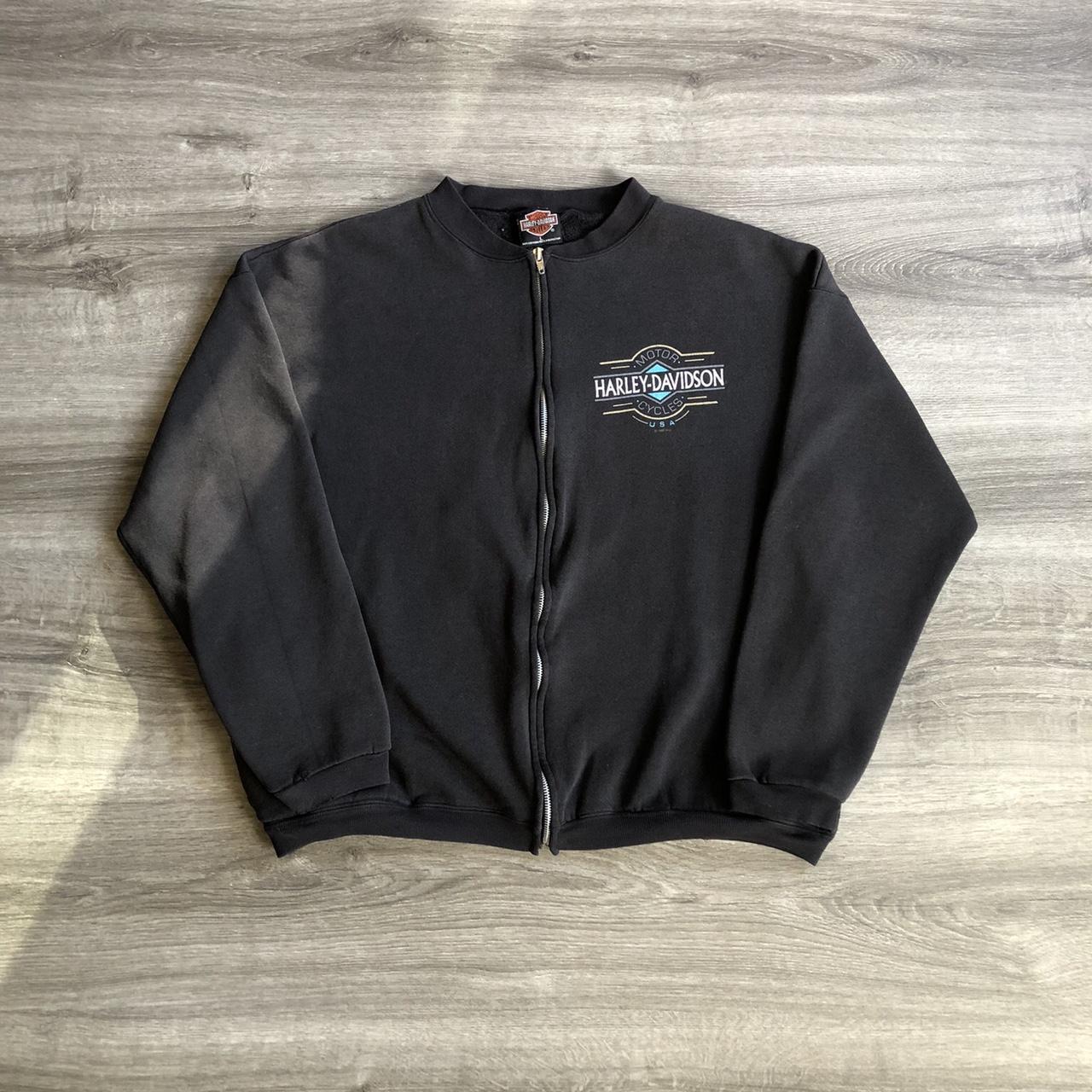 Vintage 90’s Harley Davidson zip sweater. #vintage... - Depop