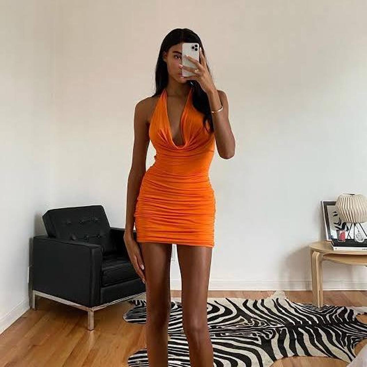 High quality NEW Tiger Mist Orange Grazie Dress Sz XS