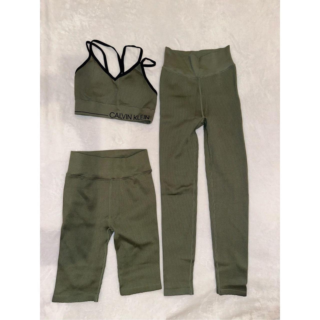 Army green calvin klein set hotsell