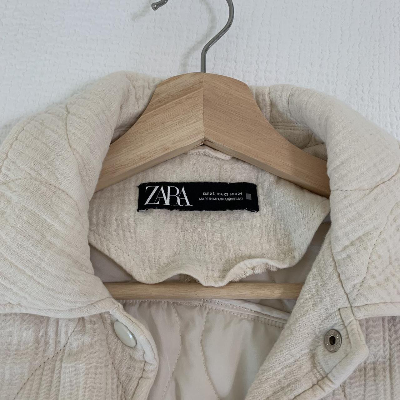 Zara oversized quilted jacket In good condition... - Depop