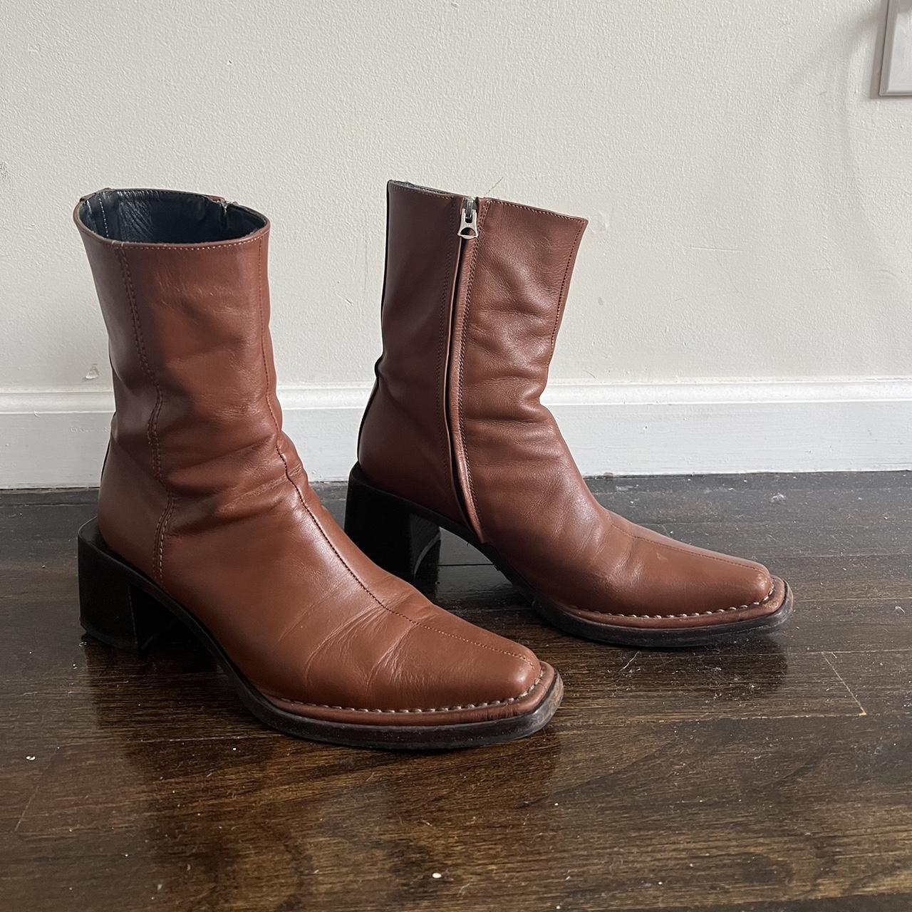 Amazing Acne Studio brown cowboy boots in great. Depop