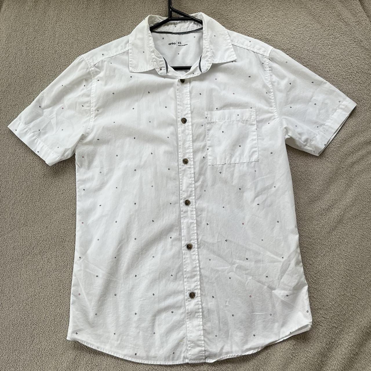 Men’s white button down dress shirt Labelled as a... Depop