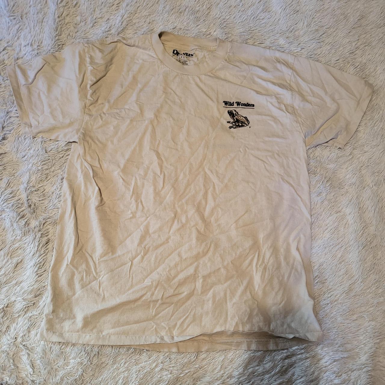 Dravus wild wonders cream/tan frog tee shirt. 0... - Depop