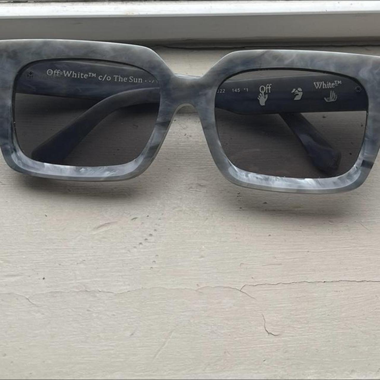 Black cut out sunglasses. Look like Off-White - Depop