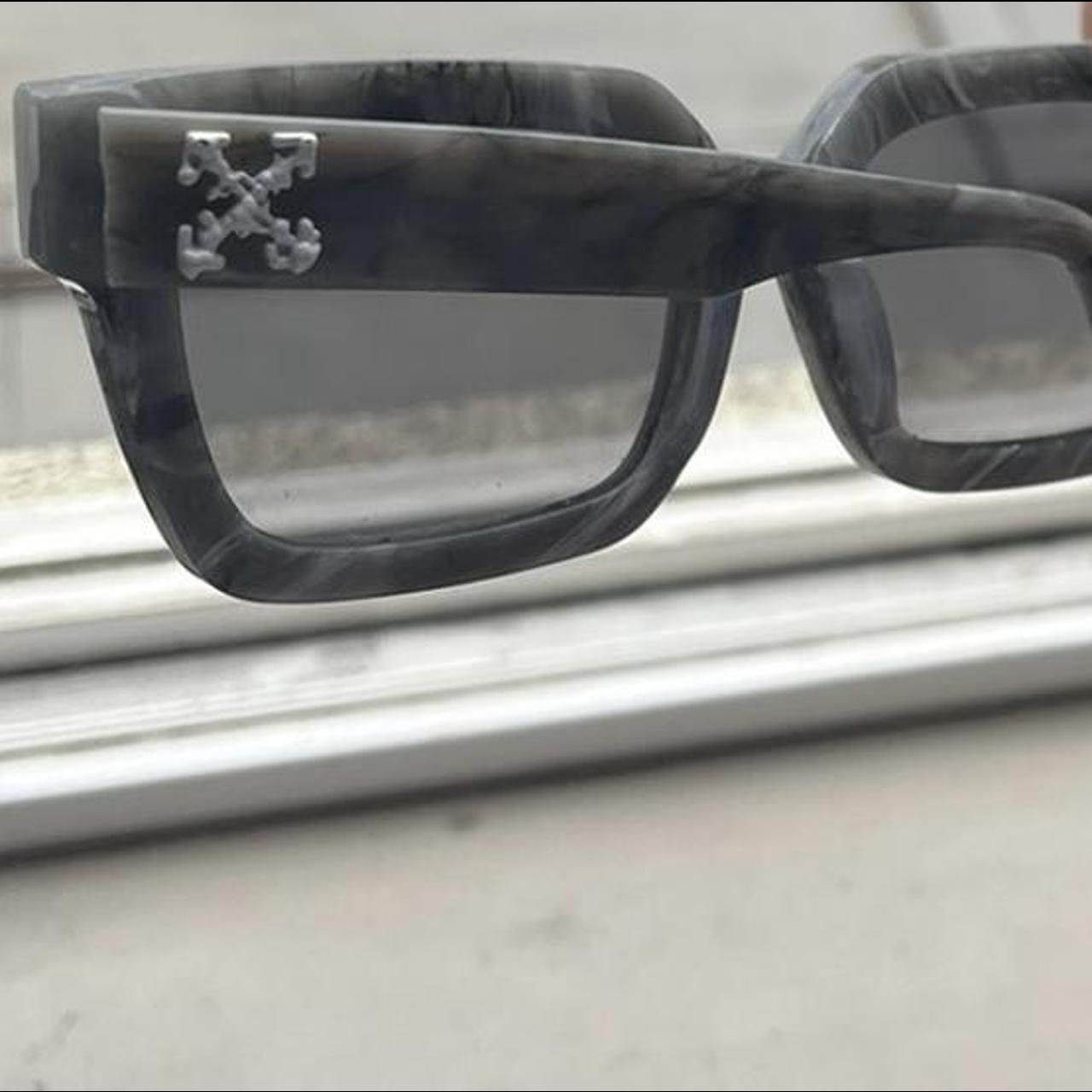 Black cut out sunglasses. Look like Off-White - Depop