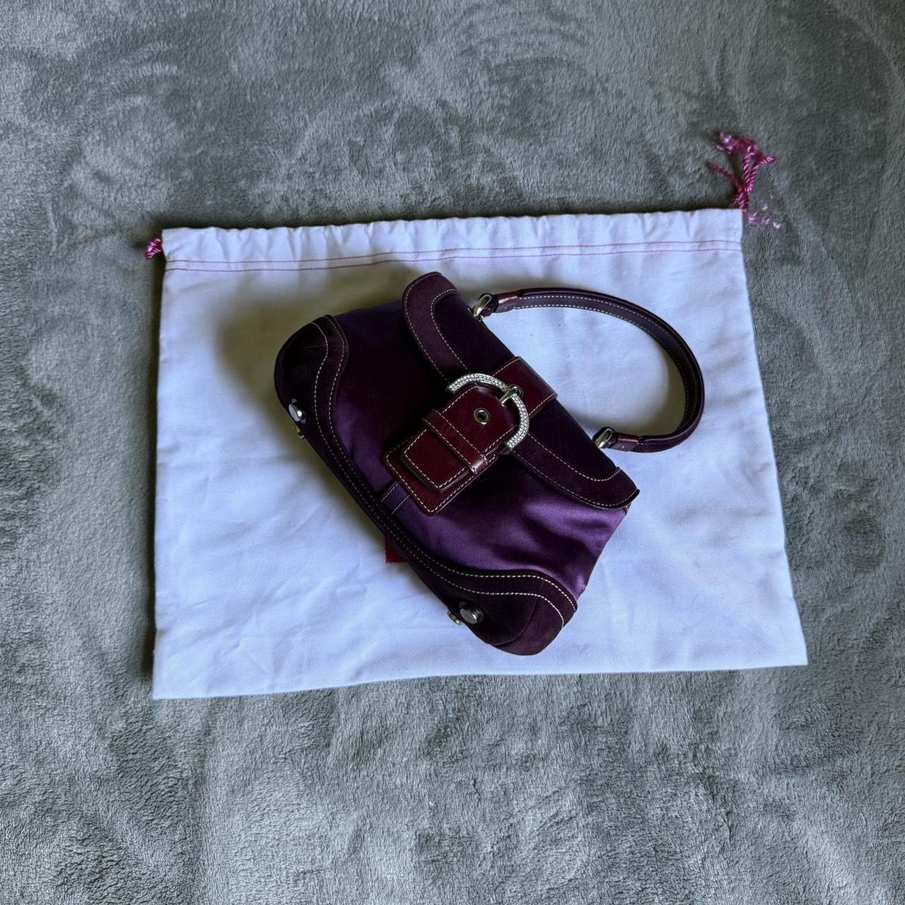 極希少✨Coach Glitter 2way Bag Purple y2k Coach | Bags | Purple Shimmer Optic Signature Y2k Coach