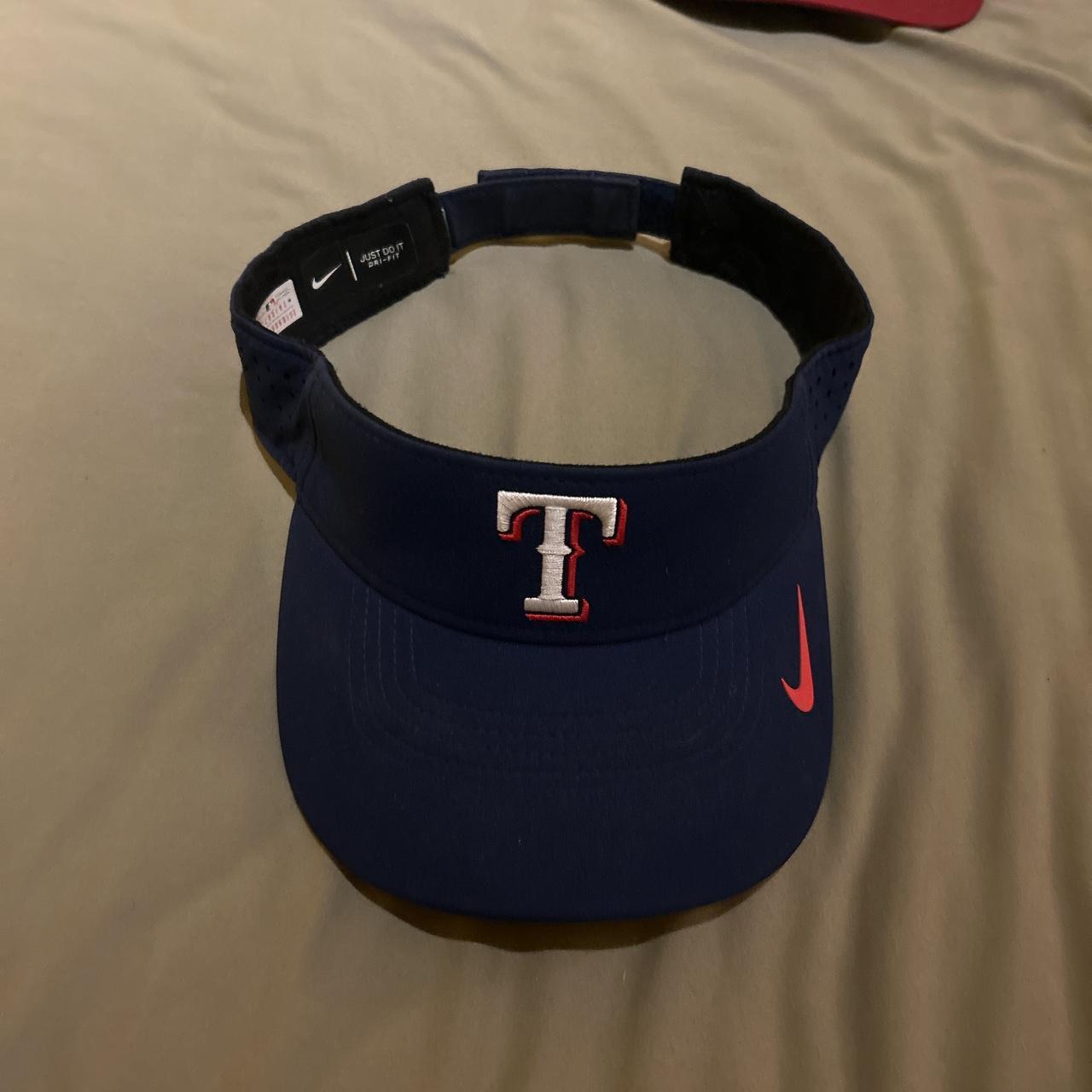 Texas Rangers Wordmark Men's Nike Dri-FIT MLB Visor