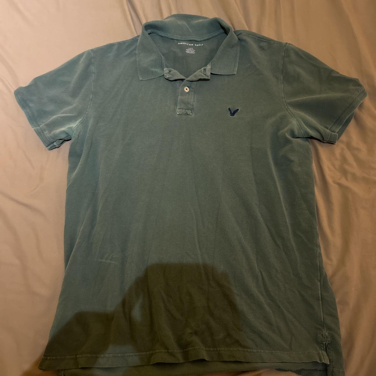 American Eagle Men's Green Polo-shirts | Depop