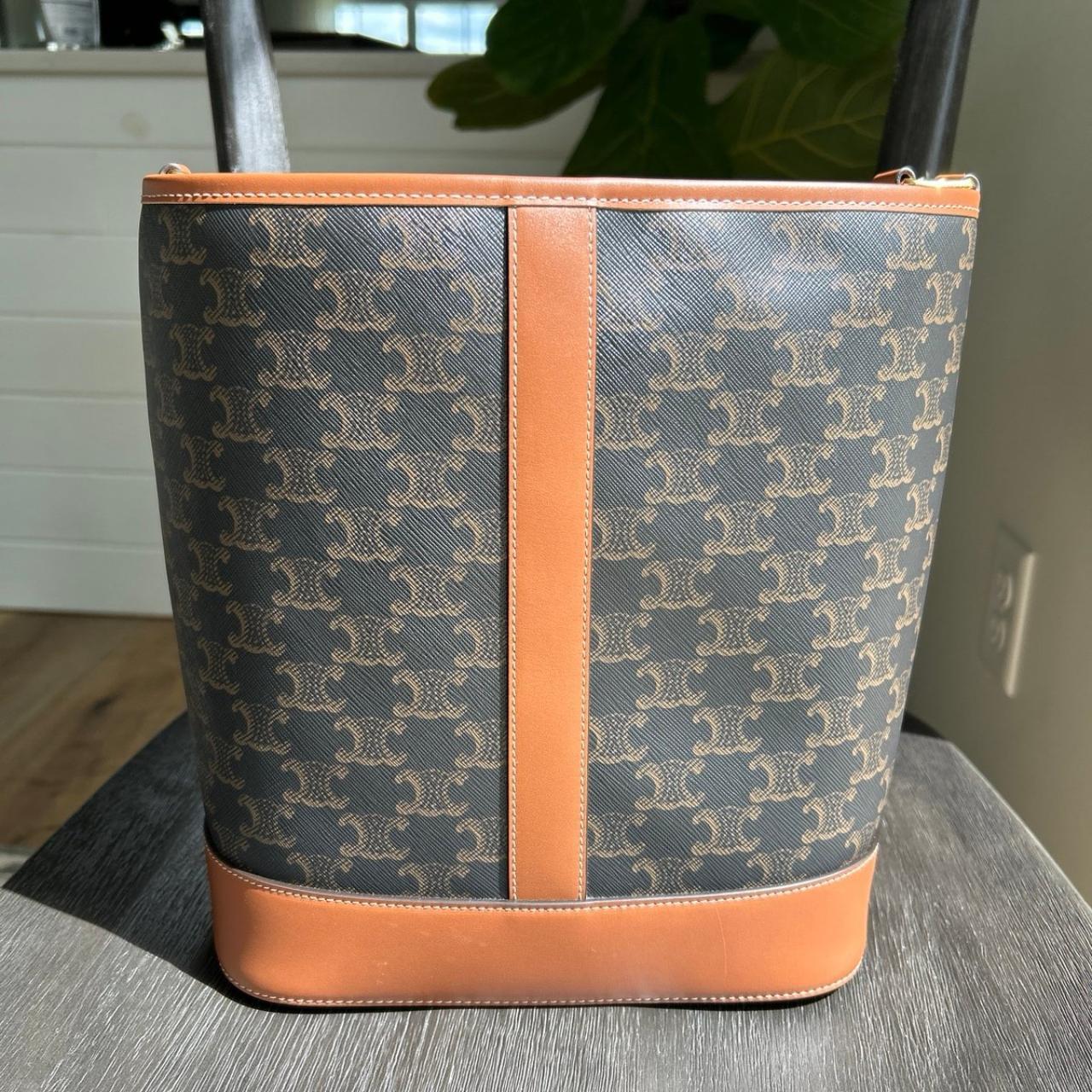 Celine Medium Bucket Bag (Triomphe Canvas and Depop