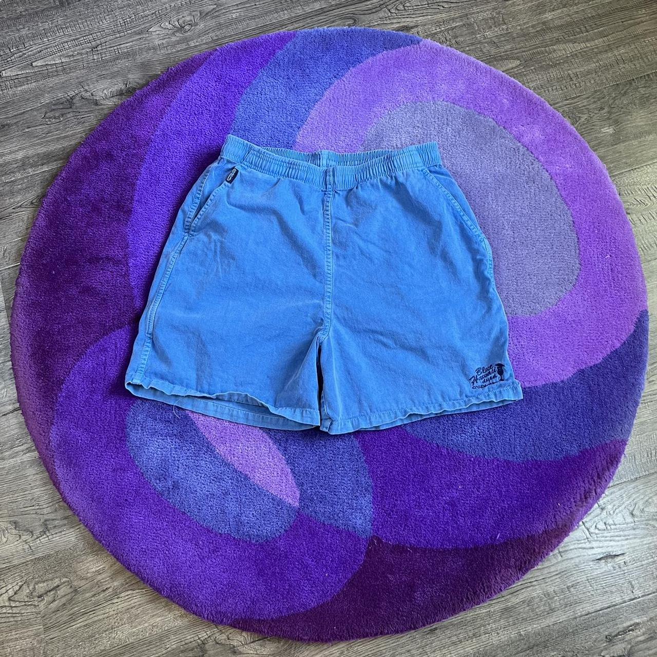 Crazy Shirts Men's Blue Shorts Depop