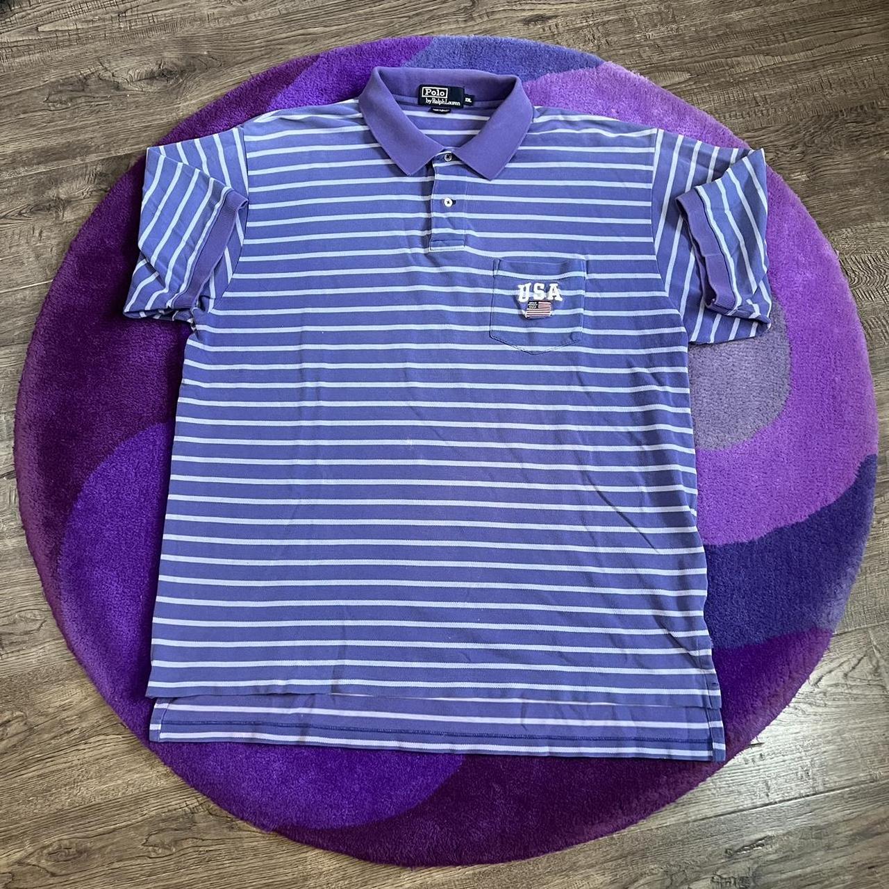 Vintage Polo Ralph Lauren striped shirt Tagged XXL.... - Depop