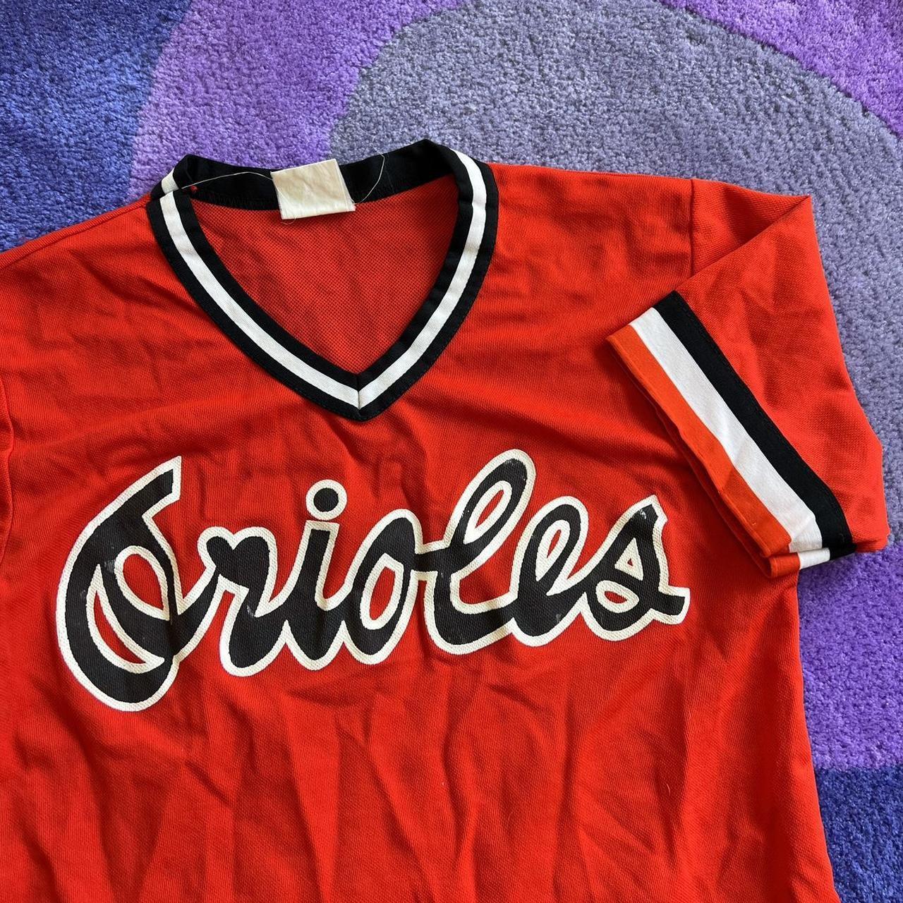 Vintage 1980s Baltimore Orioles Baseball Jersey - Depop