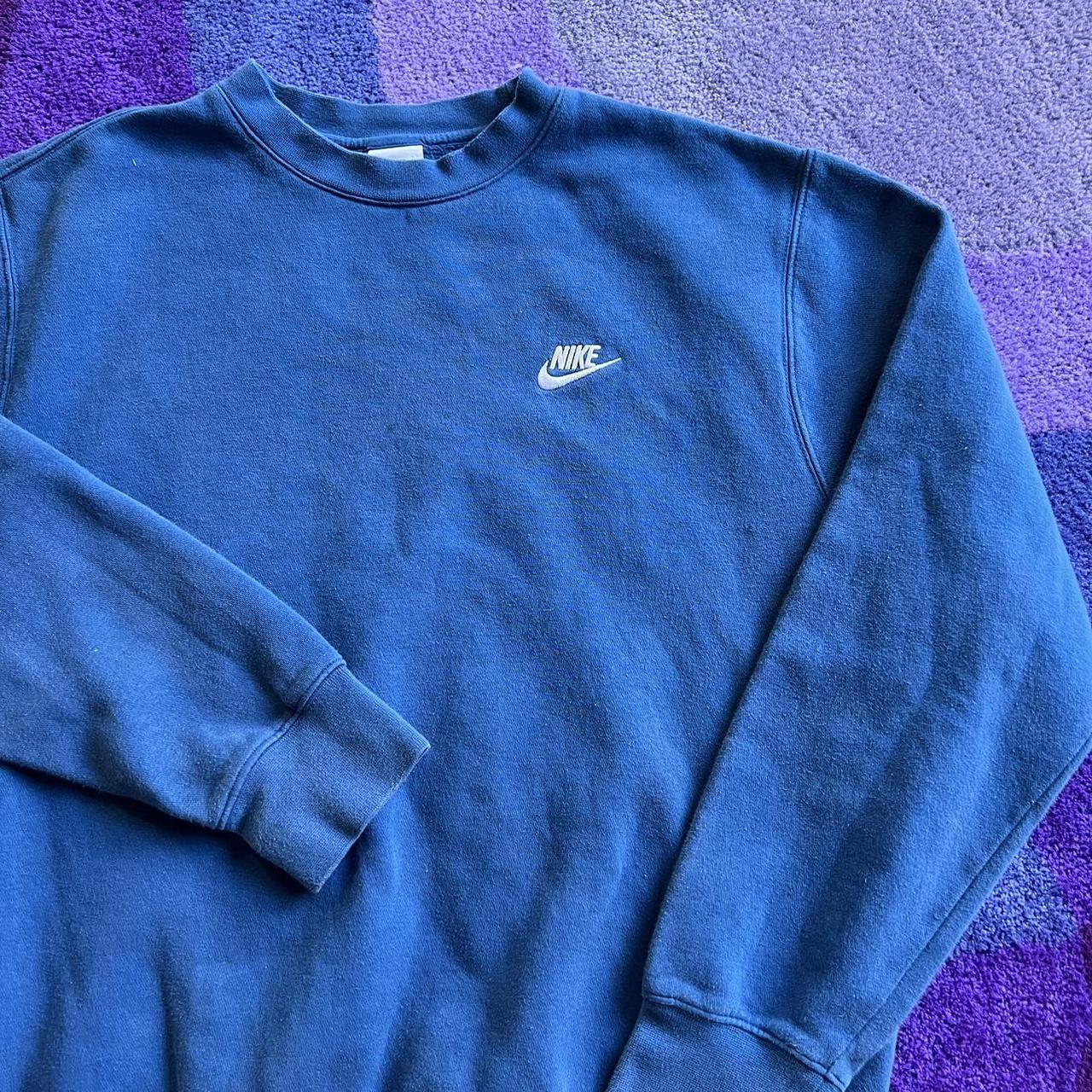 mens nike crewneck sweatshirt blue