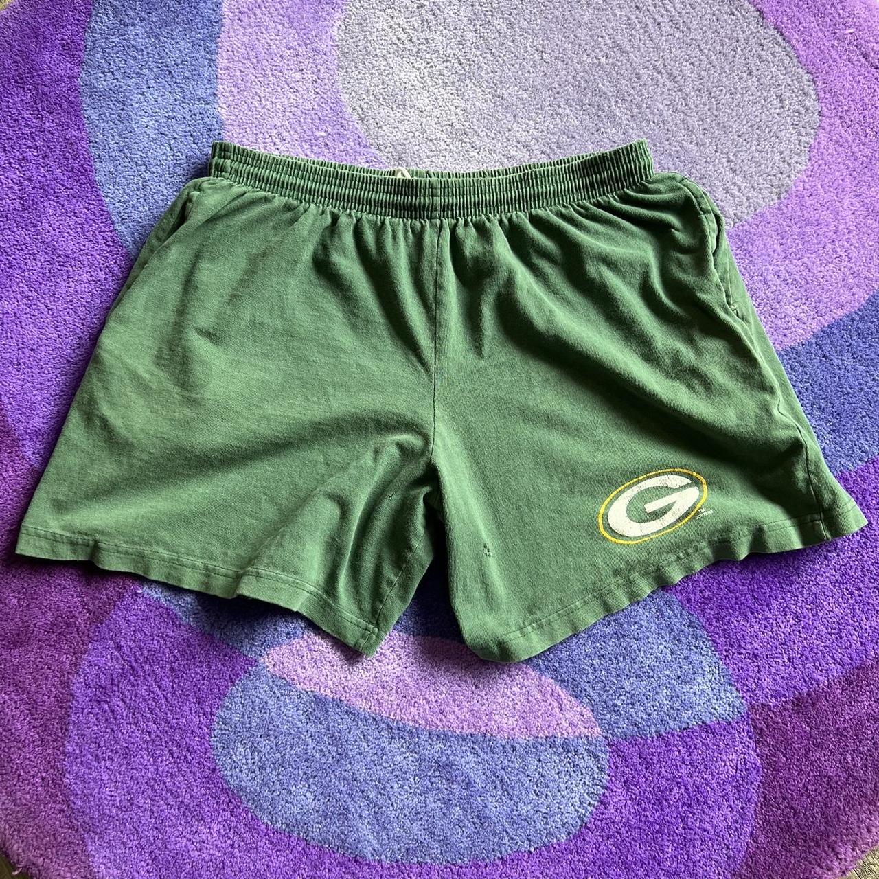 Vintage Green Bay Packers Shorts The Edge NFL Cotton - Depop