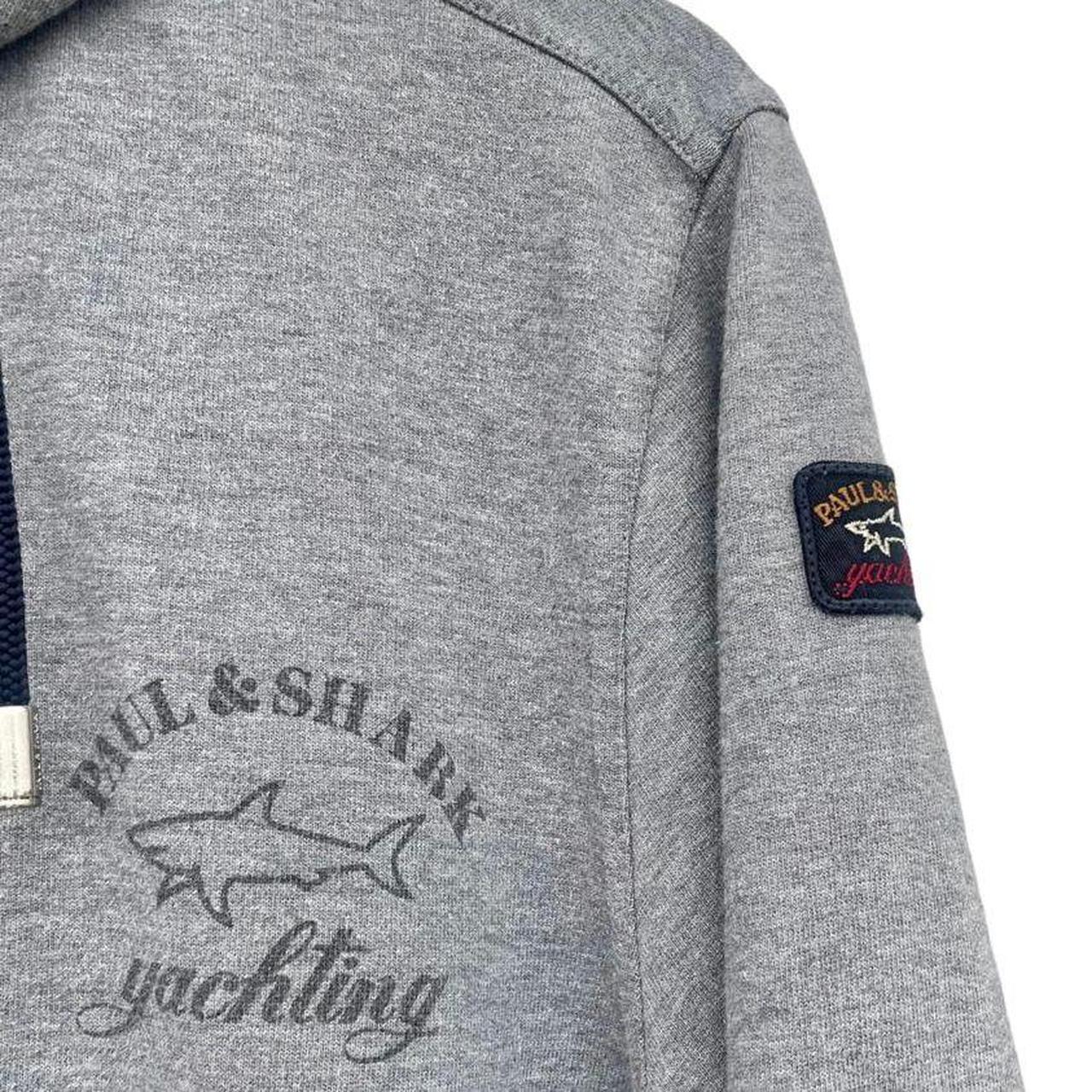 Paul And Shark Drawstring Zip Up Hoodie Sweat Top... - Depop