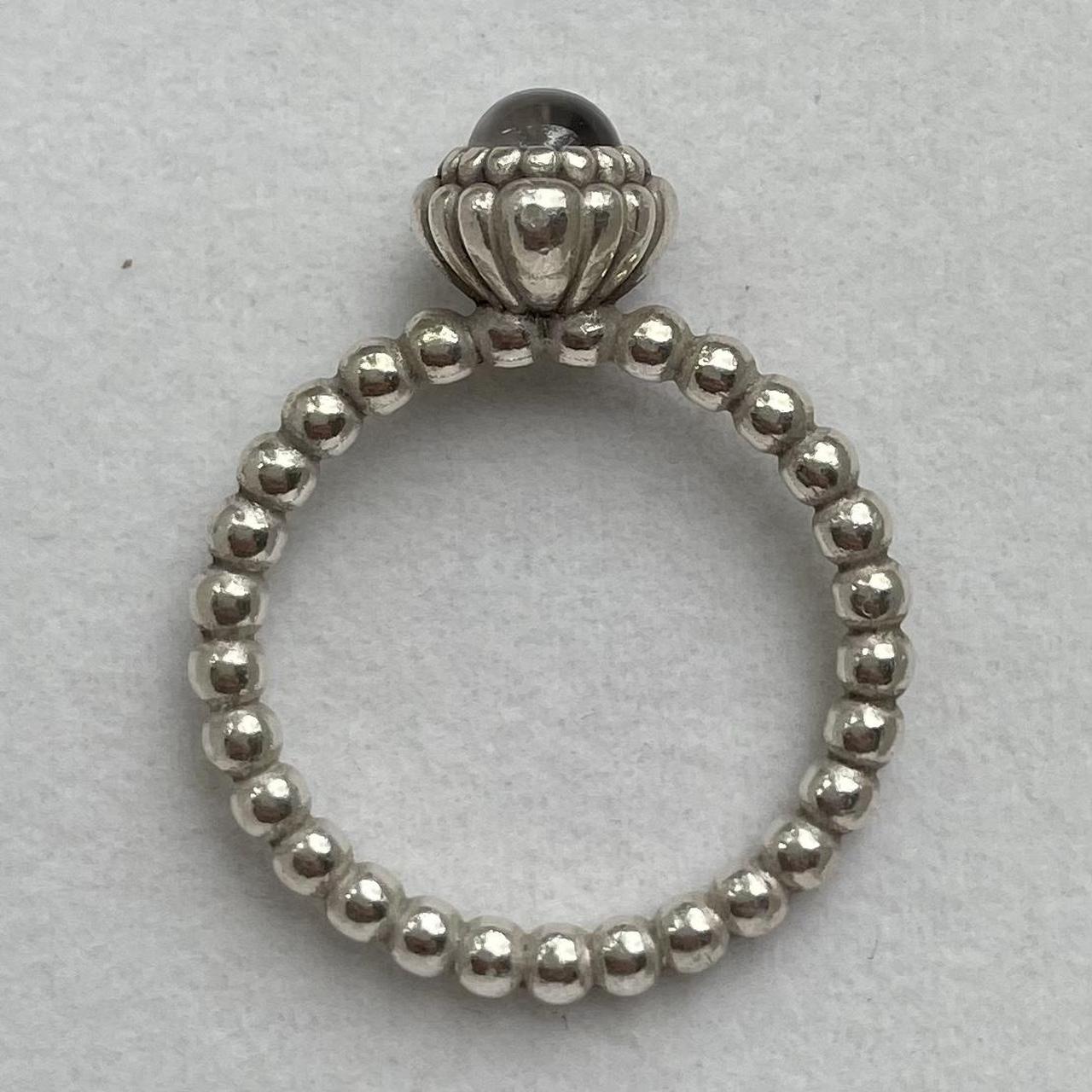 Pandora Birthstone Beaded Ring (Size 56) Genuine... - Depop