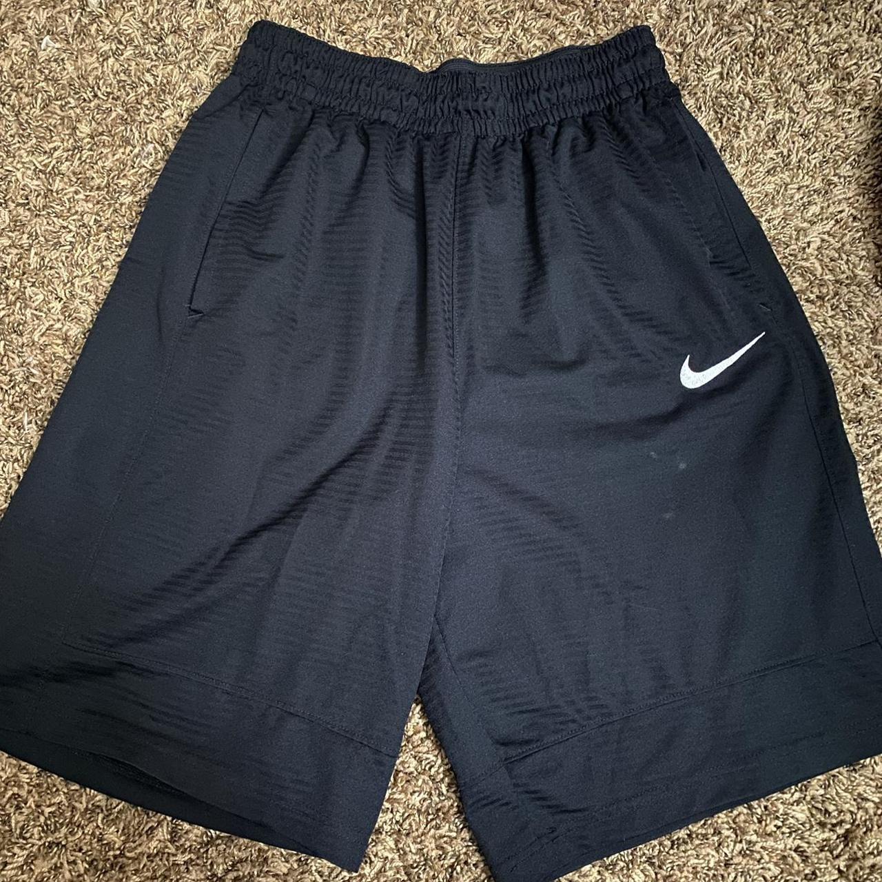 black nike shorts men’s basketball shorts size medium - Depop