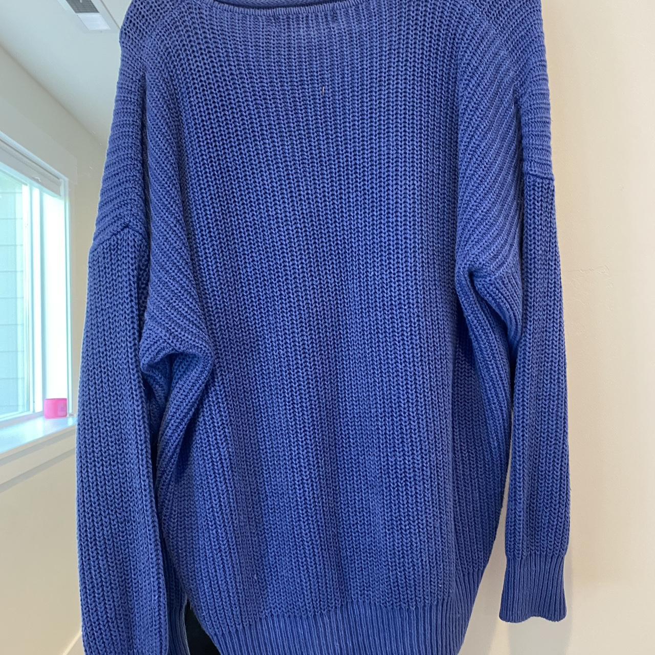 vintage blue knit gap sweater . size small but very... Depop