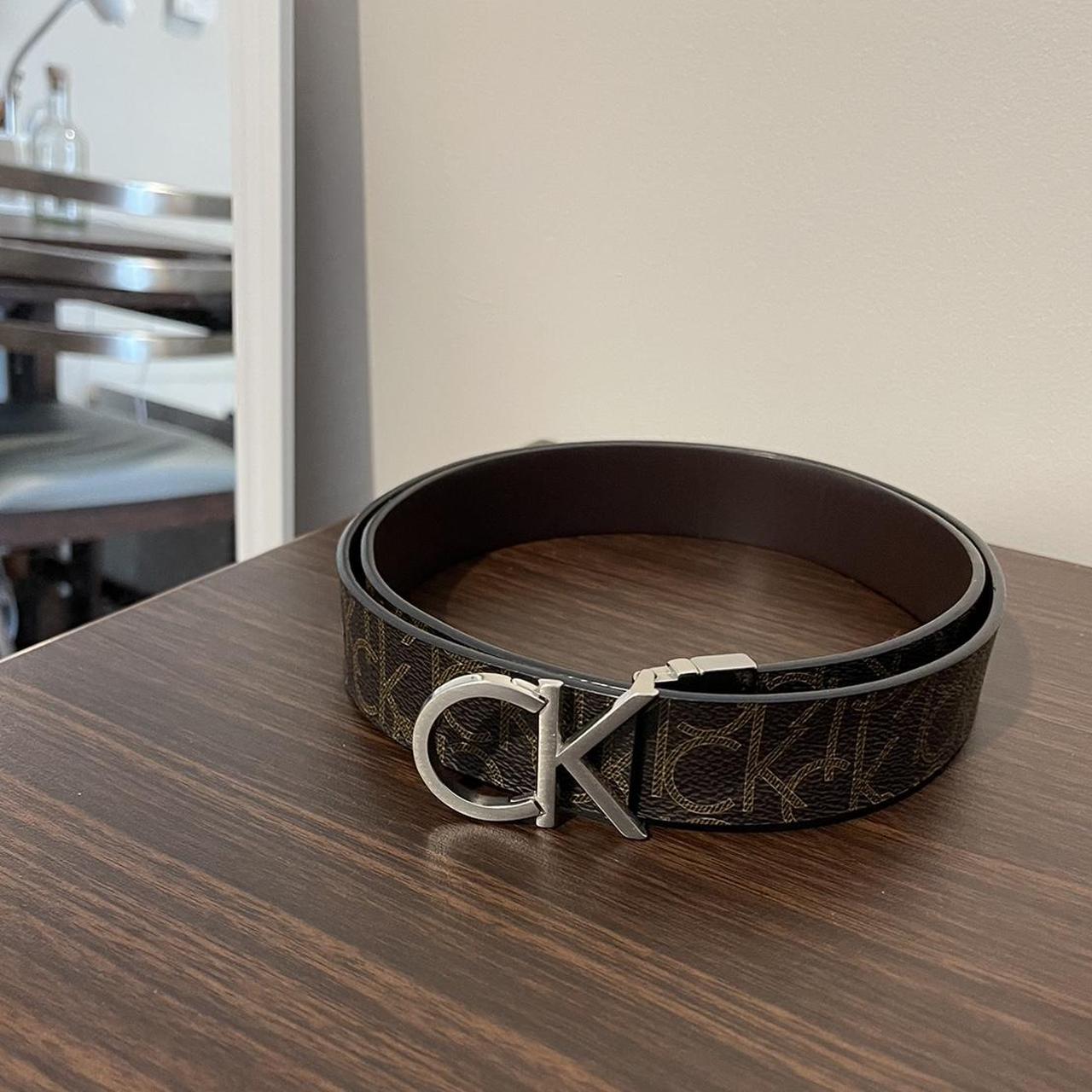 calvin klein reversible monogram belt