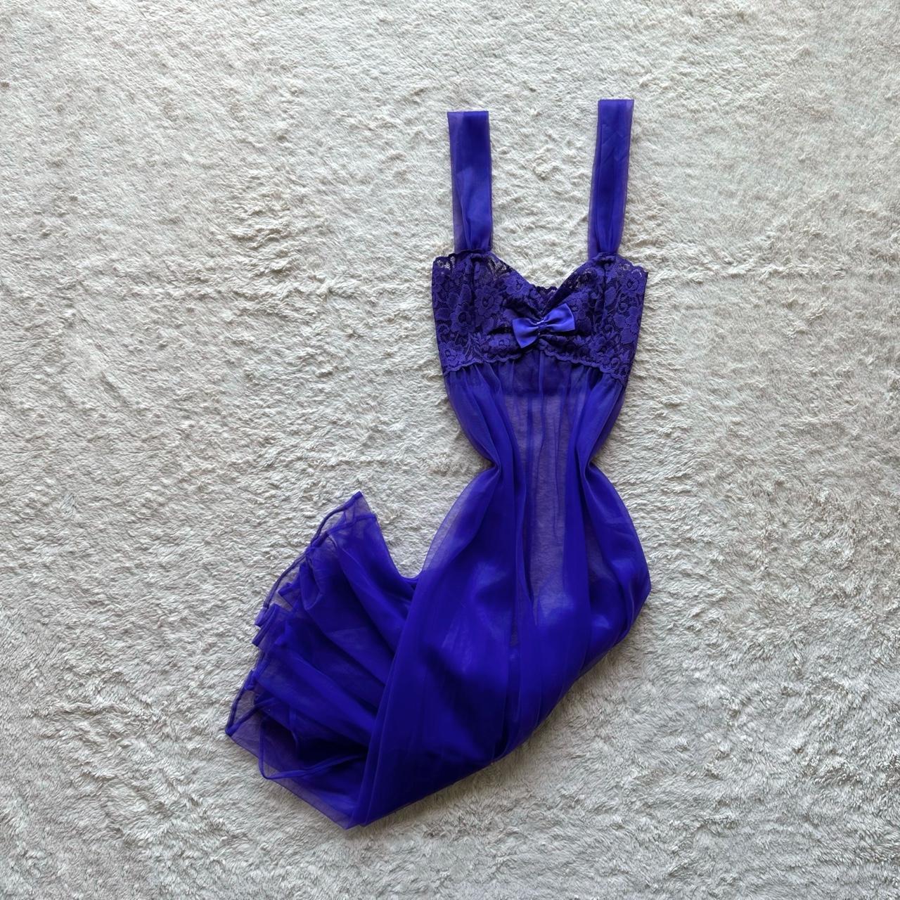 vintage satin bra - purple with black lace - - Depop