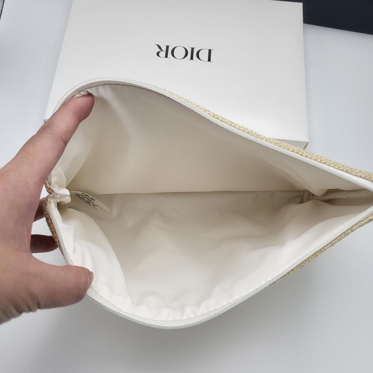 Dior Beauty White Fabric Airbag Makeup Bag in Gift Box