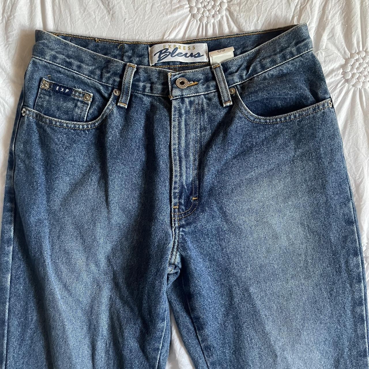 Express Bleus Denim Flare Jeans Labeled as size 5/6... - Depop