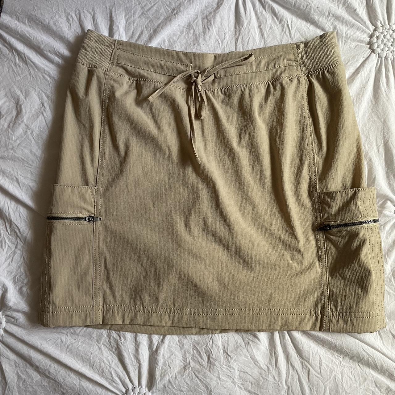 Khaki Cargo Skirt Has shorts under!! Labeled as... - Depop