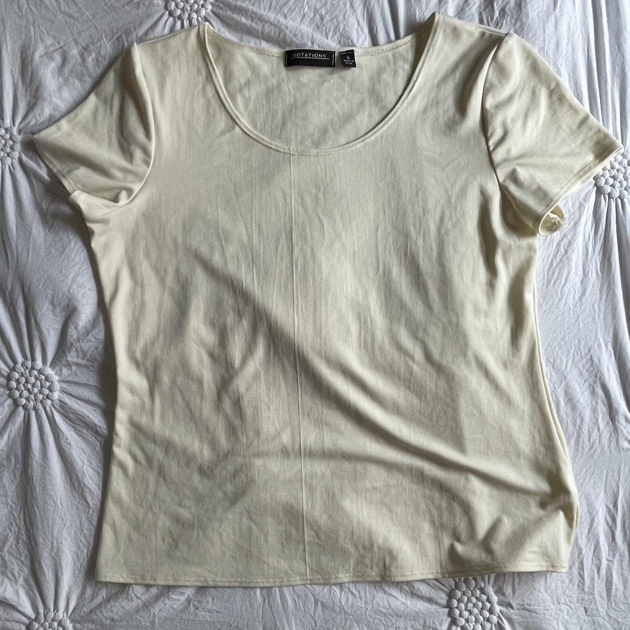 Vintage Cream top By notations size small A little... - Depop
