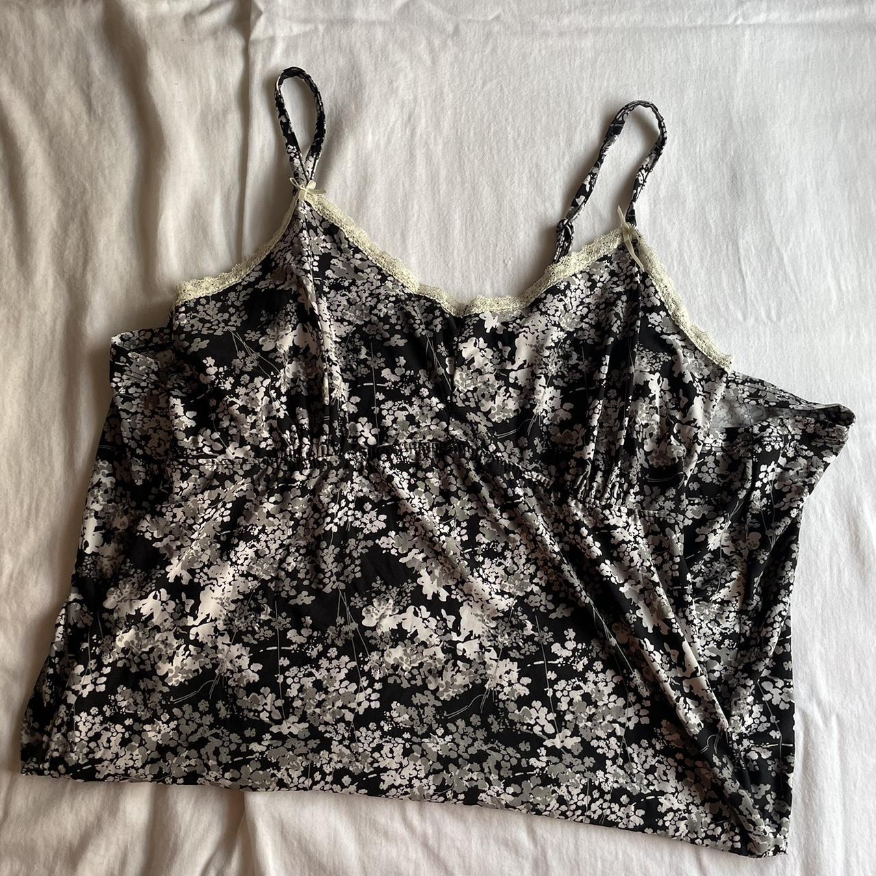 Black and white lingerie slip dress Size xl Super... - Depop