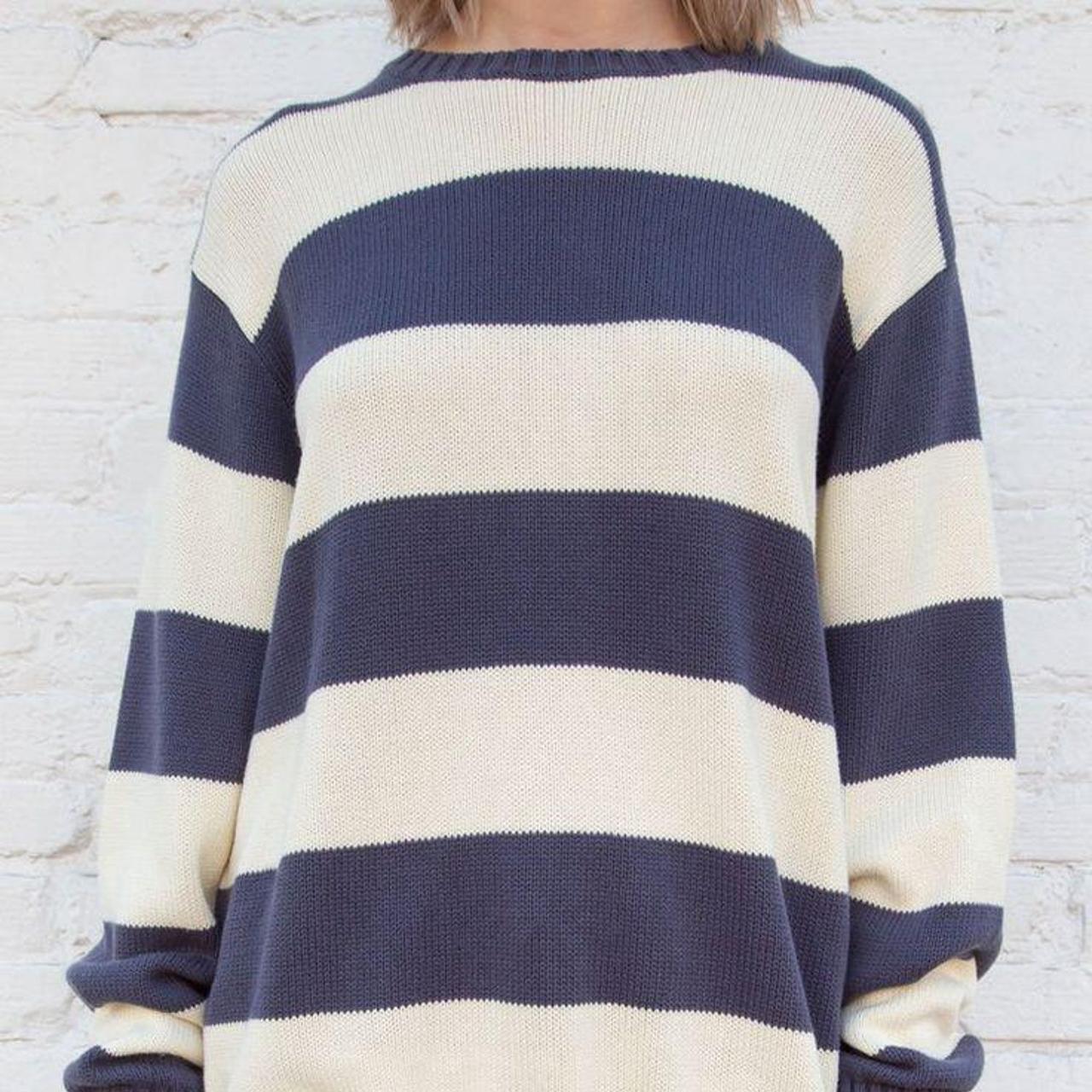 brandy melville brianna navy/cream striped Depop