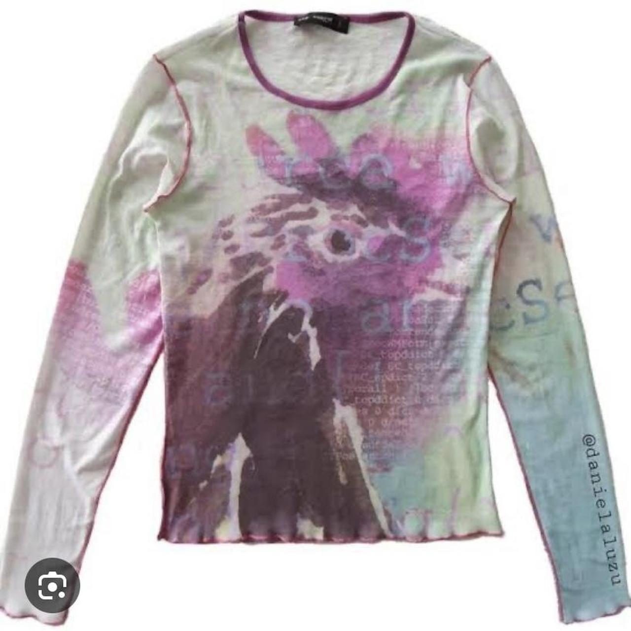 Vintage archive rare cop copine mesh rooster top | Depop